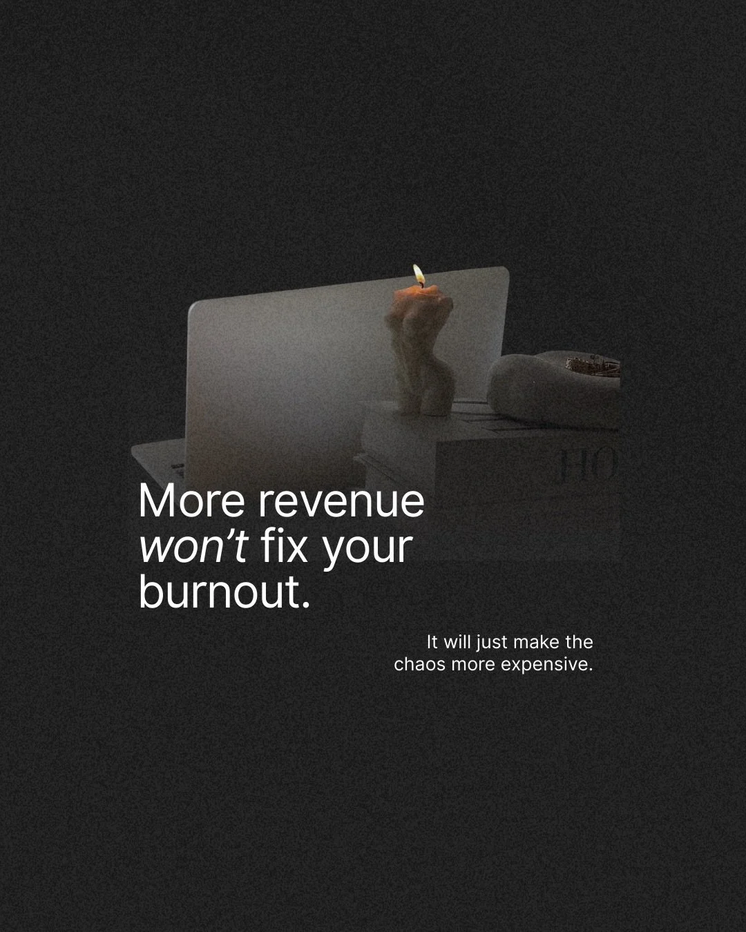 This one might ruffle a few feathers.

But it&rsquo;s true.

I&rsquo;ve seen founders double their revenue,
and feel twice as exhausted.

Because nothing underneath changed.

Client onboarding still lives in email threads.
Decisions still route back 
