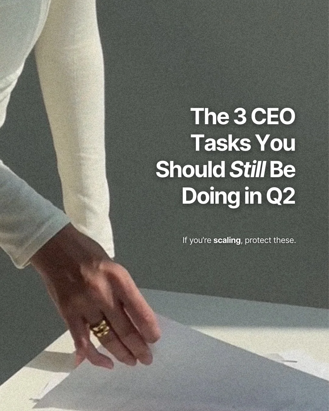 There&rsquo;s a difference between delegation and abdication.

Some founders swing too far the other way.

They either:

Hold everything&hellip;
Or try to disappear from everything.

Neither works.

A strong CEO still owns:

Vision
Revenue direction
