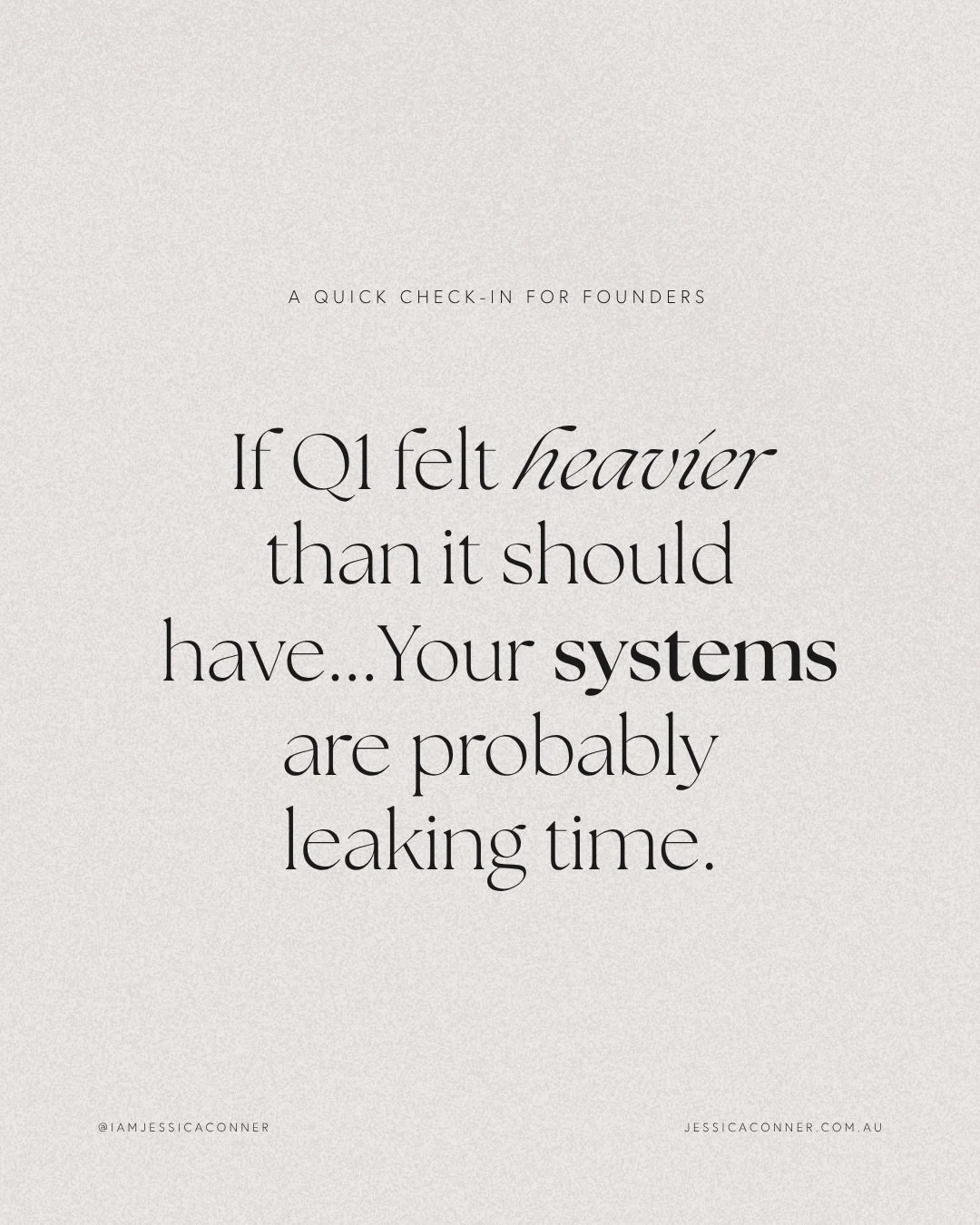 When founders say Q1 felt &ldquo;heavier than expected,&rdquo;
I rarely look at effort.

I look at architecture.

Was marketing automated or rebuilt each time?
Was CRM visible or memory-based?
Were funnels connected to workflows?
Did project manageme