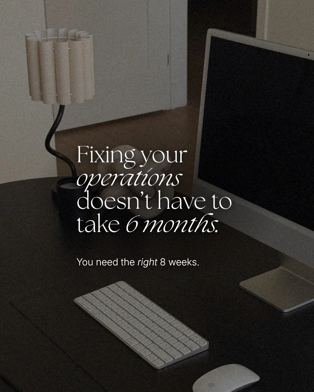 Operational work doesn&rsquo;t usually take six months.

What stretches it out is how it&rsquo;s approached.

A bit of progress here.
A fix in one area.
Then your attention moves somewhere else.

So the business improves, but never fully settles.

Th