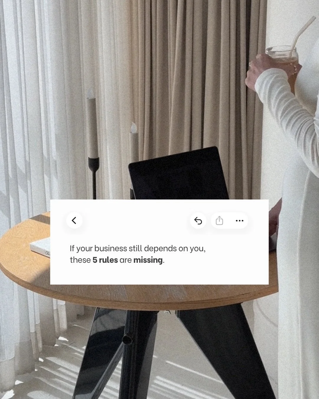 Dependency in a business rarely looks obvious.

It shows up in small ways.

You being the one people check with.
You holding context no one else has.
You notice what others don&rsquo;t.

So the business keeps moving.

But it moves through you.

That&