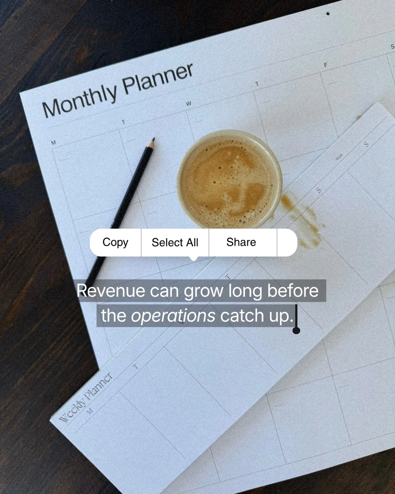 Growth is one of the easiest things to misread in business.

More revenue can create the impression that the business is functioning well across the board. That the structure is solid. The delivery is reliable. The team is aligned. The backend is cop