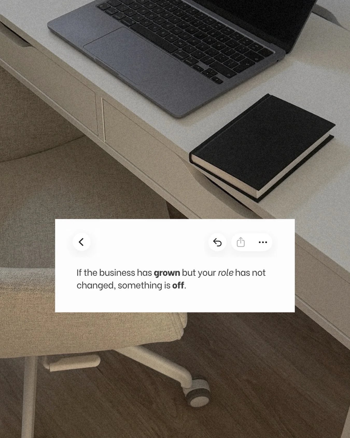 Growth is not only about changing the size of the business.

It is supposed to change the role the founder plays within it.

That is where many businesses quietly get stuck.

The business grows.
There are more clients, more moving parts, more complex