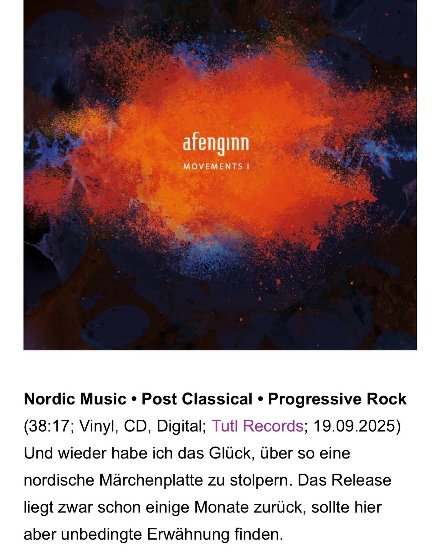 Movements I review: &ldquo;Grace, light and darkness, melancholy, wondrous choirs, and outstanding musicianship - the emotions range from sorrowful to hopeful optimism. A masterful gem - my absolute recommendation (&hellip;)&rdquo;

Thank you for the