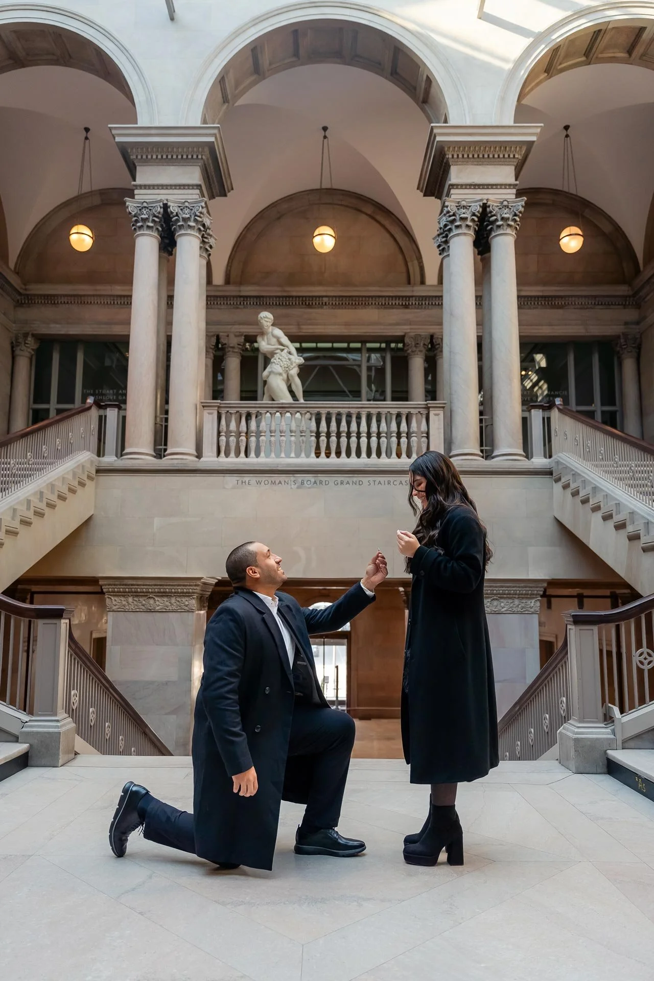 The Art Institute Chicago Proposal Engagement Wedding Photography