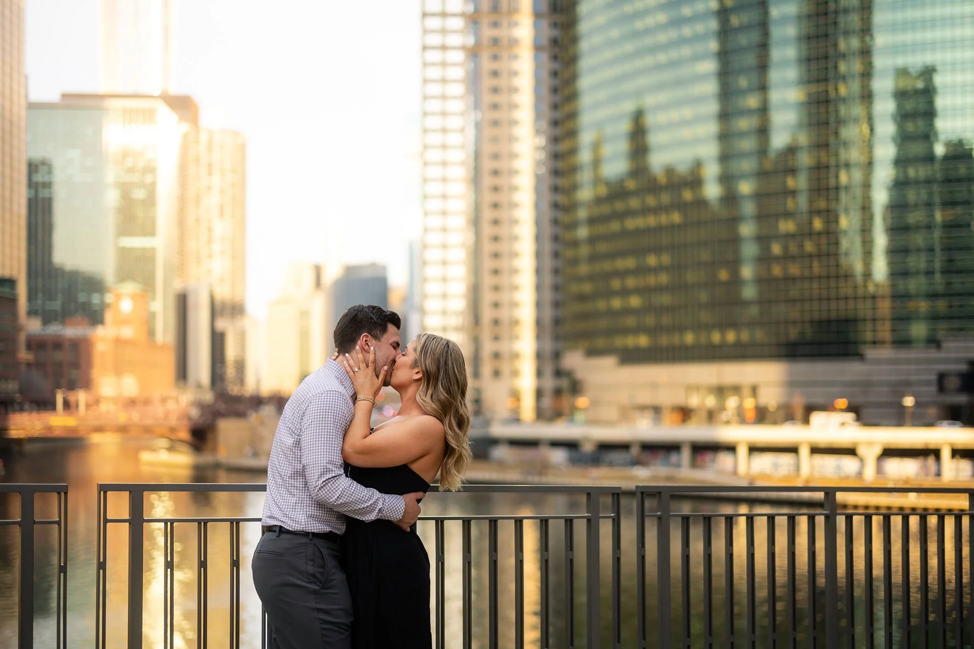 Chicago Riverwalk Proposal Engagement Wedding Photography