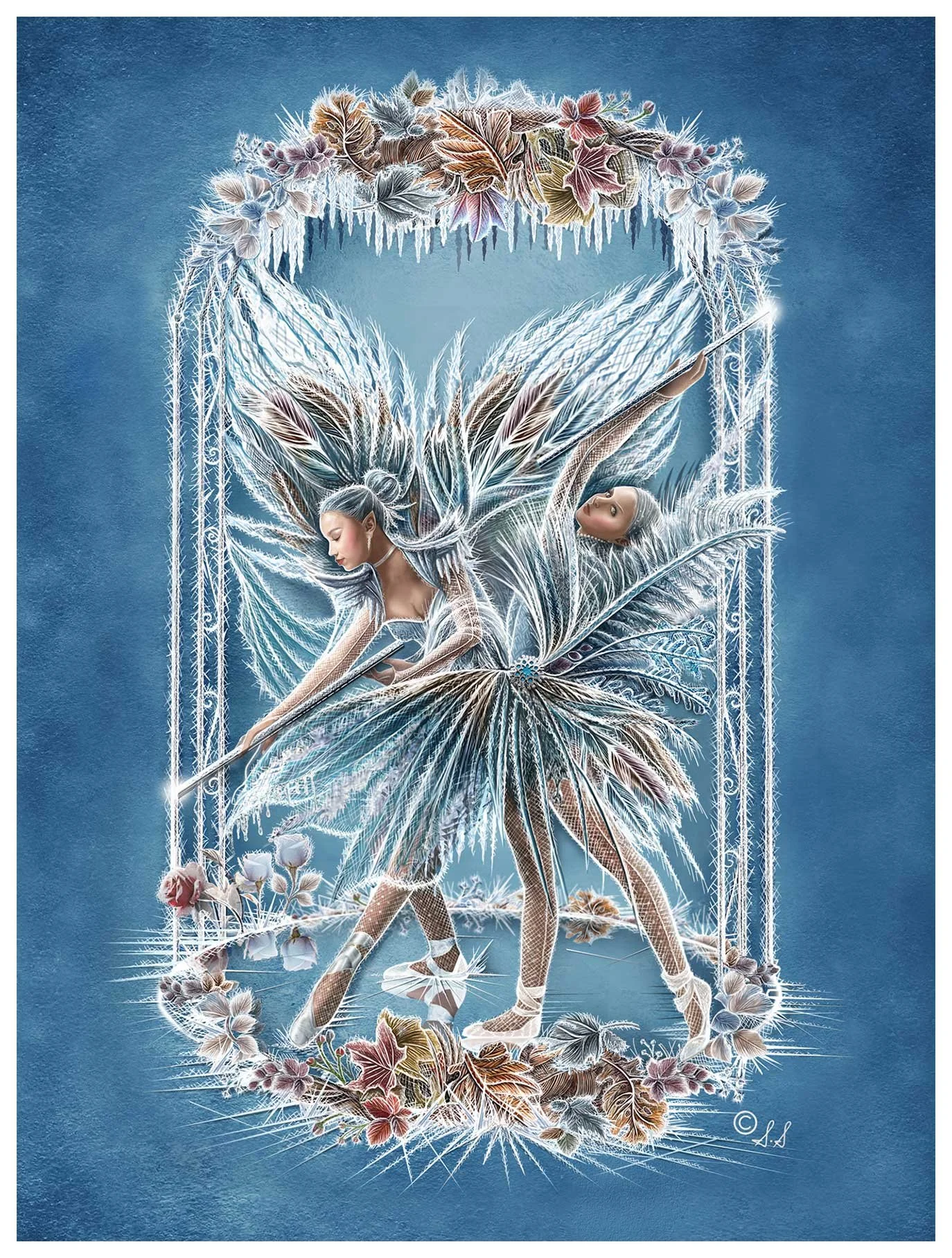 Image of 'The Frost Fairies' Eira and Olwyn.