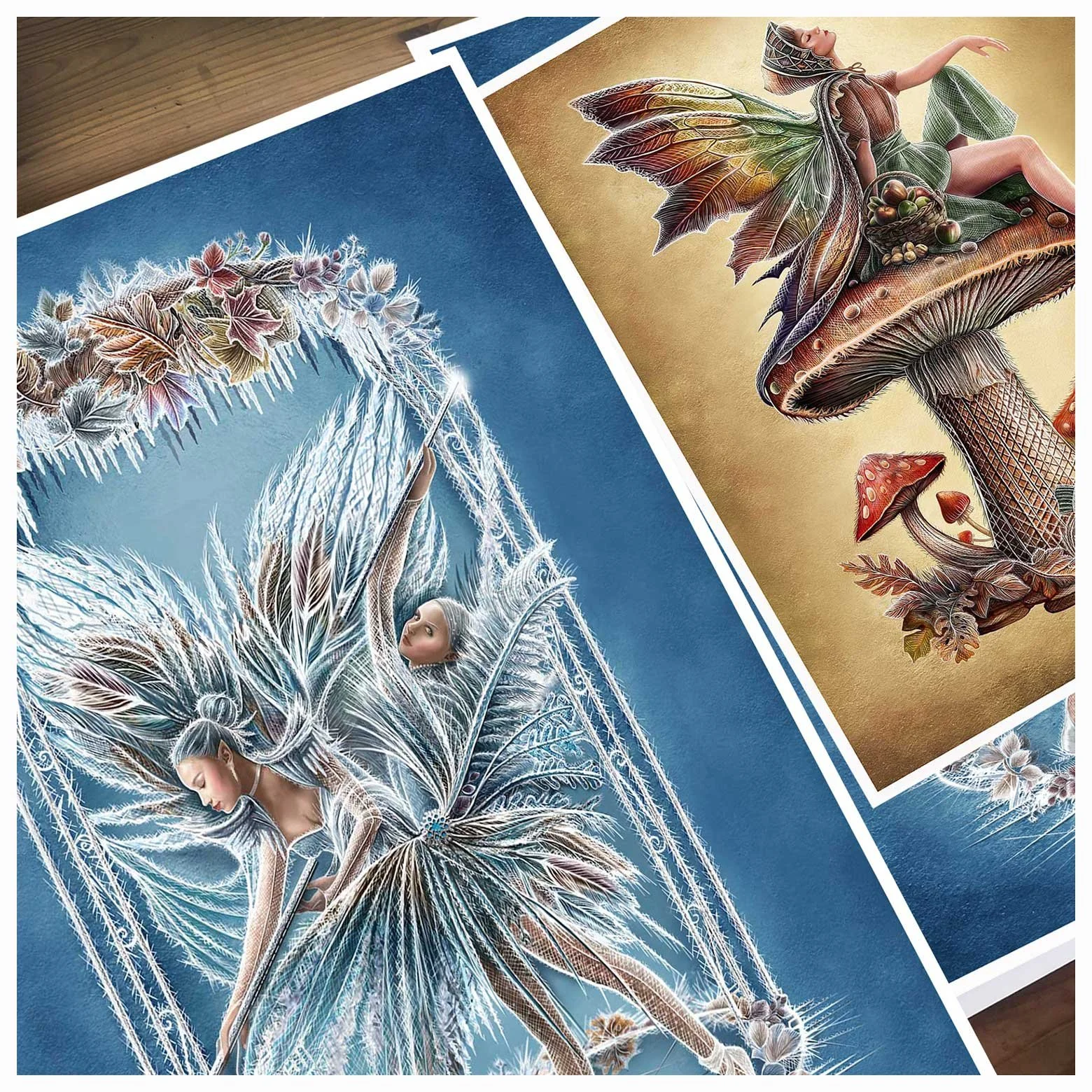 An image of the frost fairies, printed as a print.