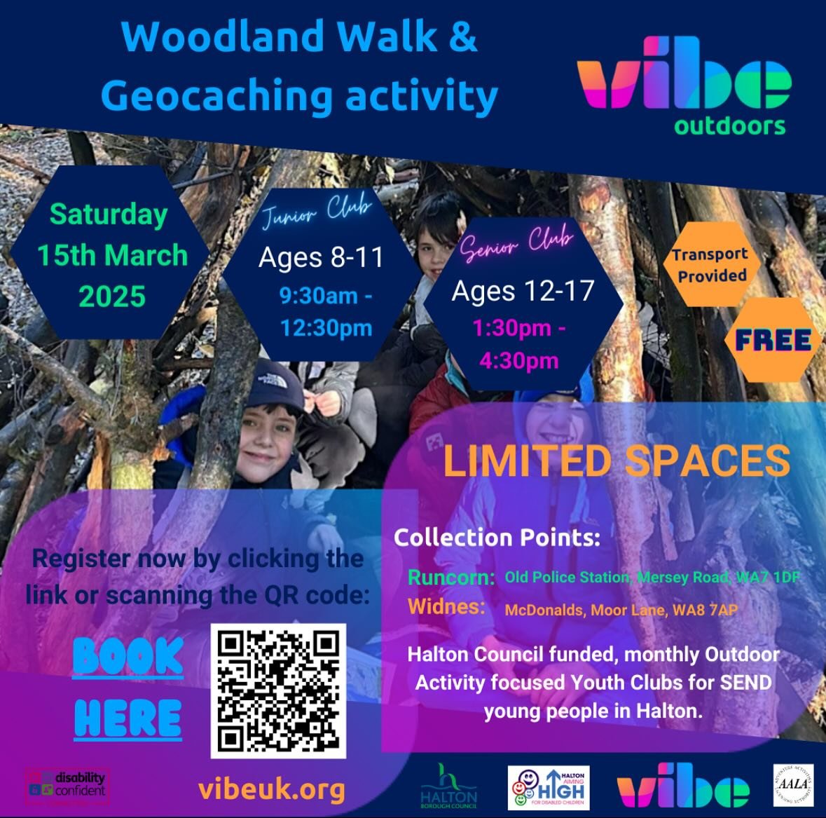 Our next Halton Short Breaks Outdoors session is taking place on Saturday 8th February! 
To book your place follow: https://www.eventbrite.co.uk/o/77664058323
(link in bio)

This is only available for SEND young people aged 8-17 who live within the H
