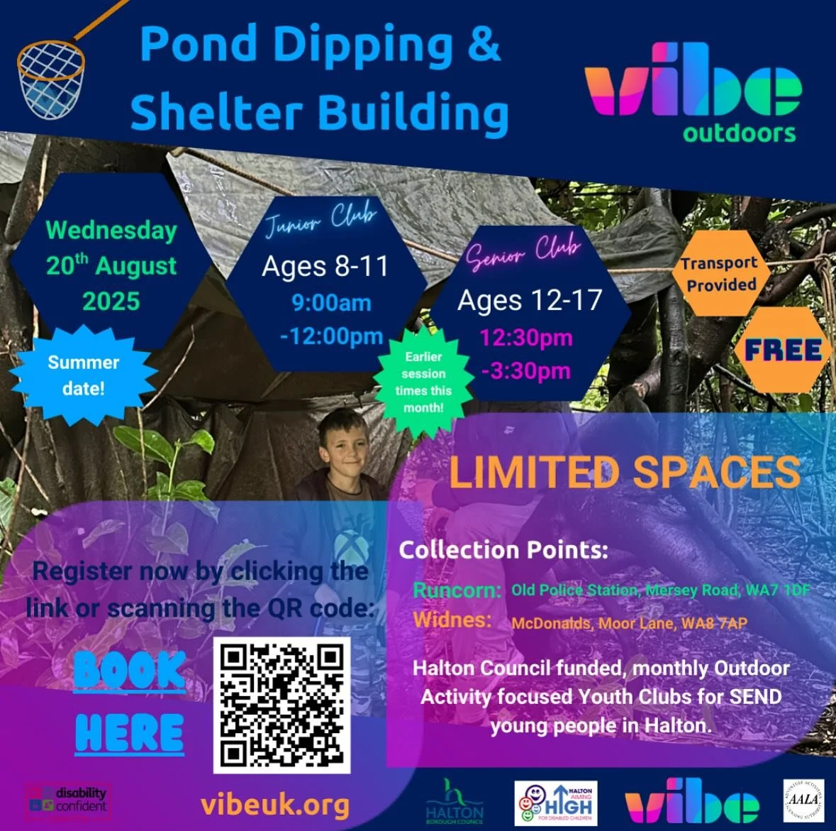 Our next Halton Short Breaks Outdoors session is taking place this Wednesday 20th August! 
To book your place follow: https://www.eventbrite.co.uk/o/77664058323
(link in bio)
This is only available for SEND young people aged 8-17 who live within the