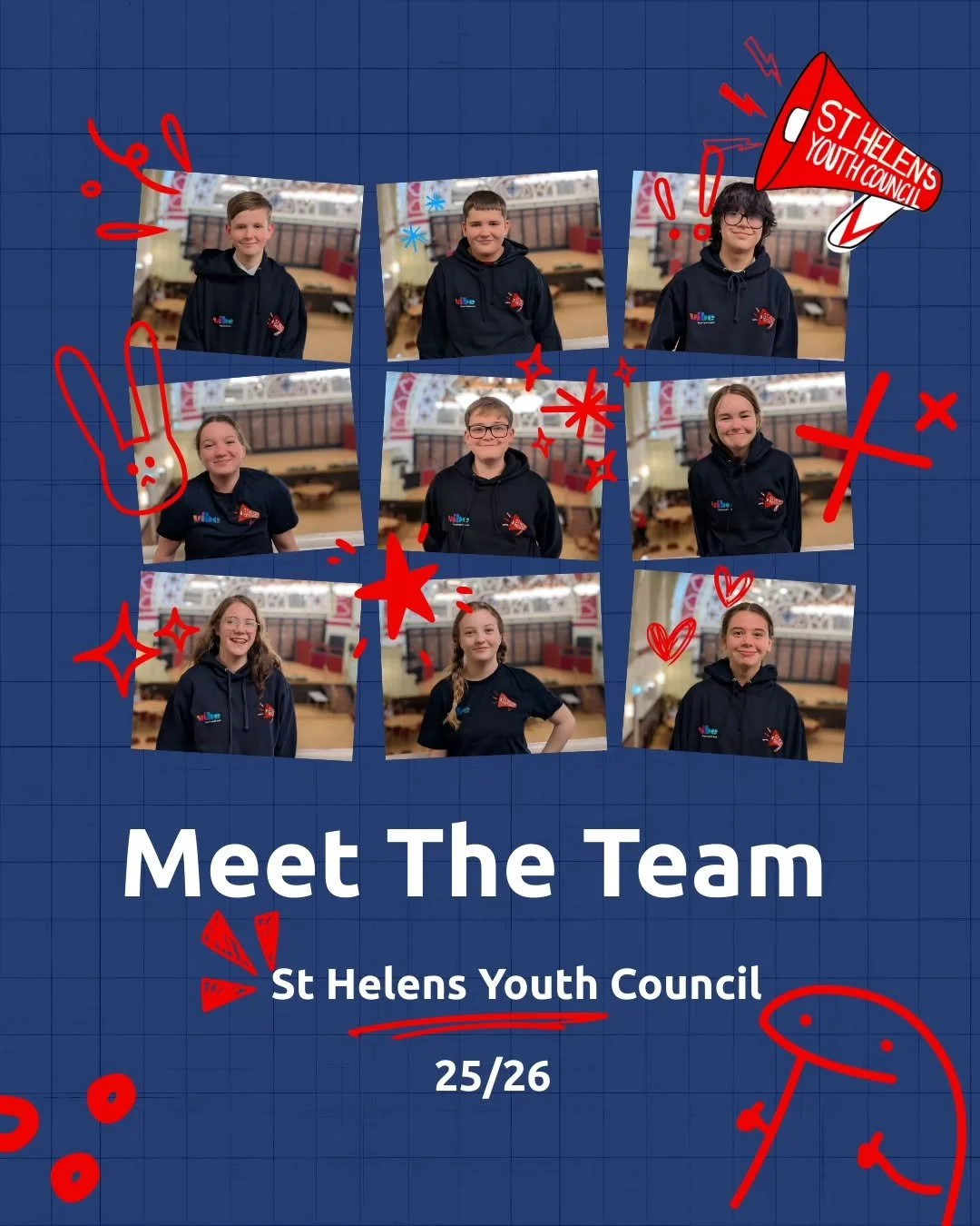 🌟 Meet the STHYC Team 2025/26! 🌟

We&rsquo;re so excited to introduce the young people leading our campaigns, projects, and voices across St Helens 💛

✨ Chair: Libby
✨ Vice Chair: Laila

📲 Social Media Lead: Anja
📣 Youth Stories Lead: Riley
📝 Y