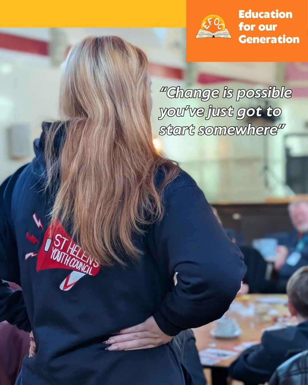 ✨ &ldquo;Change is possible &mdash; you&rsquo;ve just got to start somewhere.&rdquo; ✨

That&rsquo;s exactly what Education For Our Generation (EFOG) is about.
Created by young people, led by young voices, and focused on the skills, education and opp