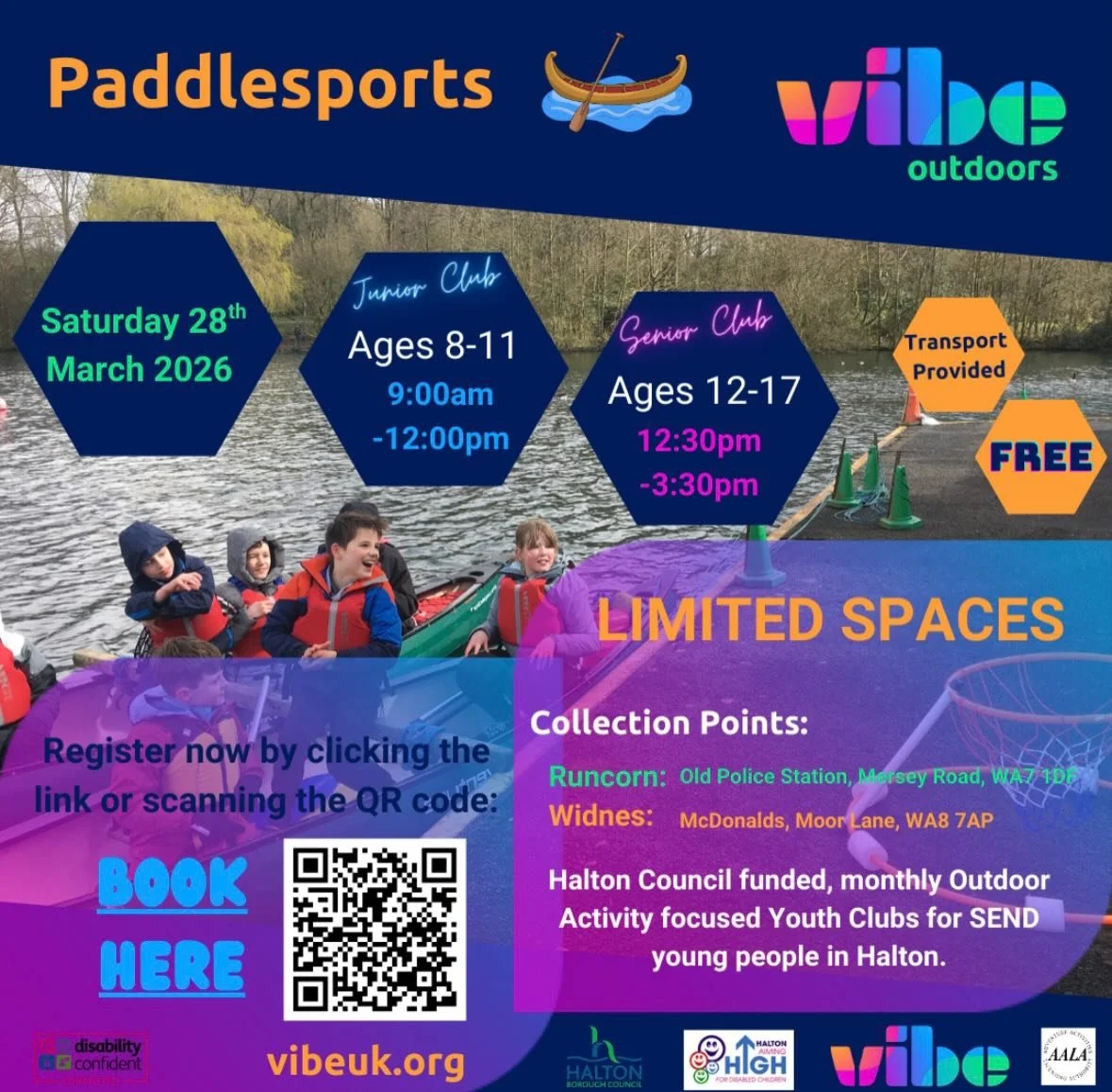 Our next Halton Short Breaks Outdoors session is taking place on Saturday 28th March and includes paddlesports!

To book your place follow: https://www.eventbrite.co.uk/o/77664058323
(link in bio)

This is only available for SEND young people aged 8-