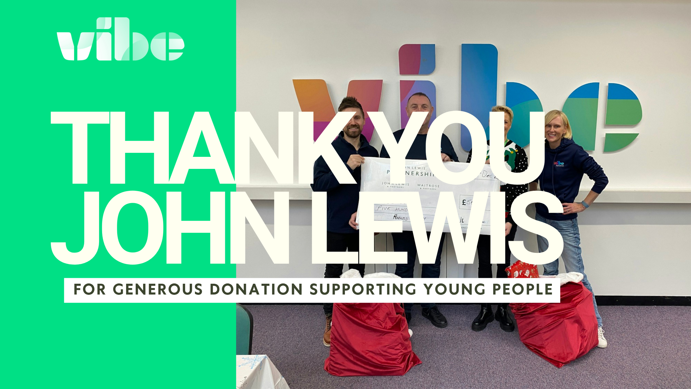 Vibe UK Thanks John Lewis Liverpool for Generous Donation Supporting Young People