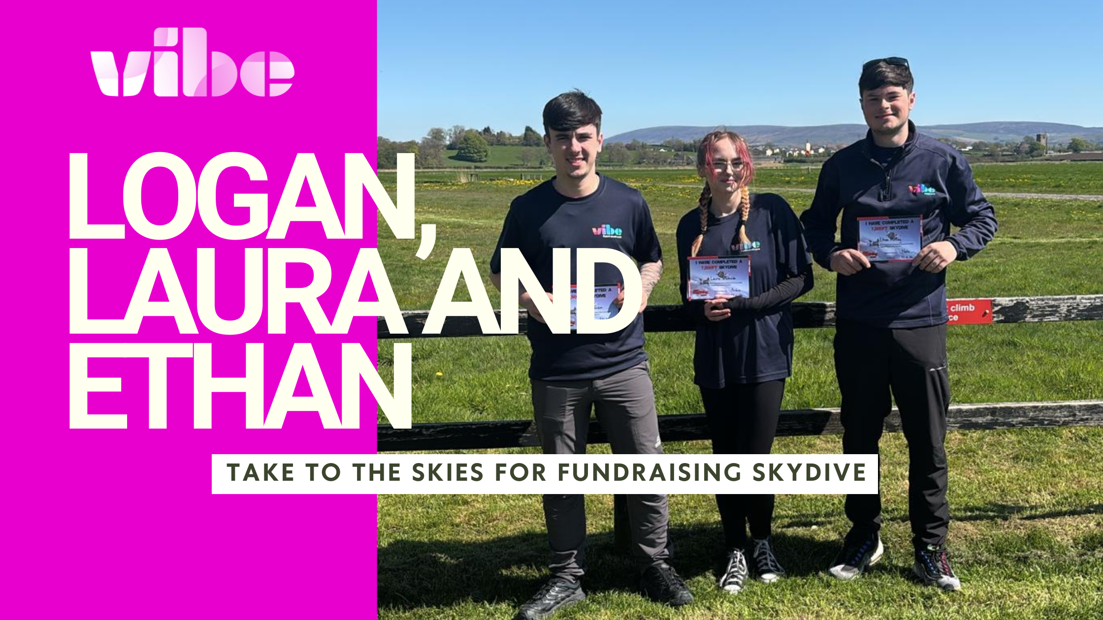 Vibe UK Youth Workers Take to the Skies for Fundraising Skydive