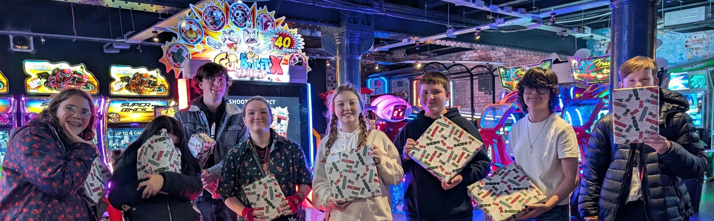 Young people taking part in a Vibe Christmas activity
