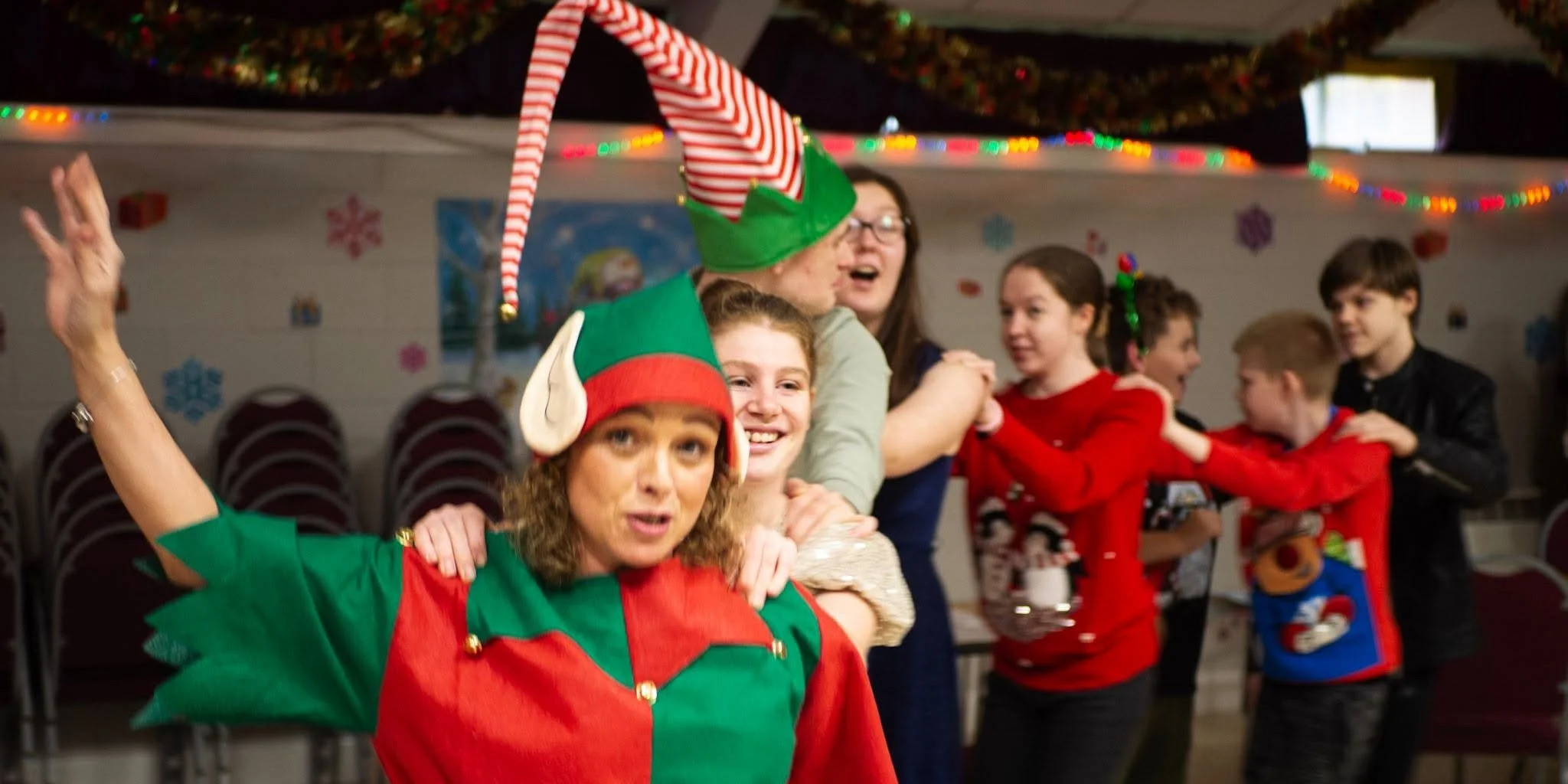Young people enjoying a festive Vibe activity