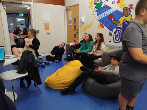 Young people enjoying Palacefields Youth Hub