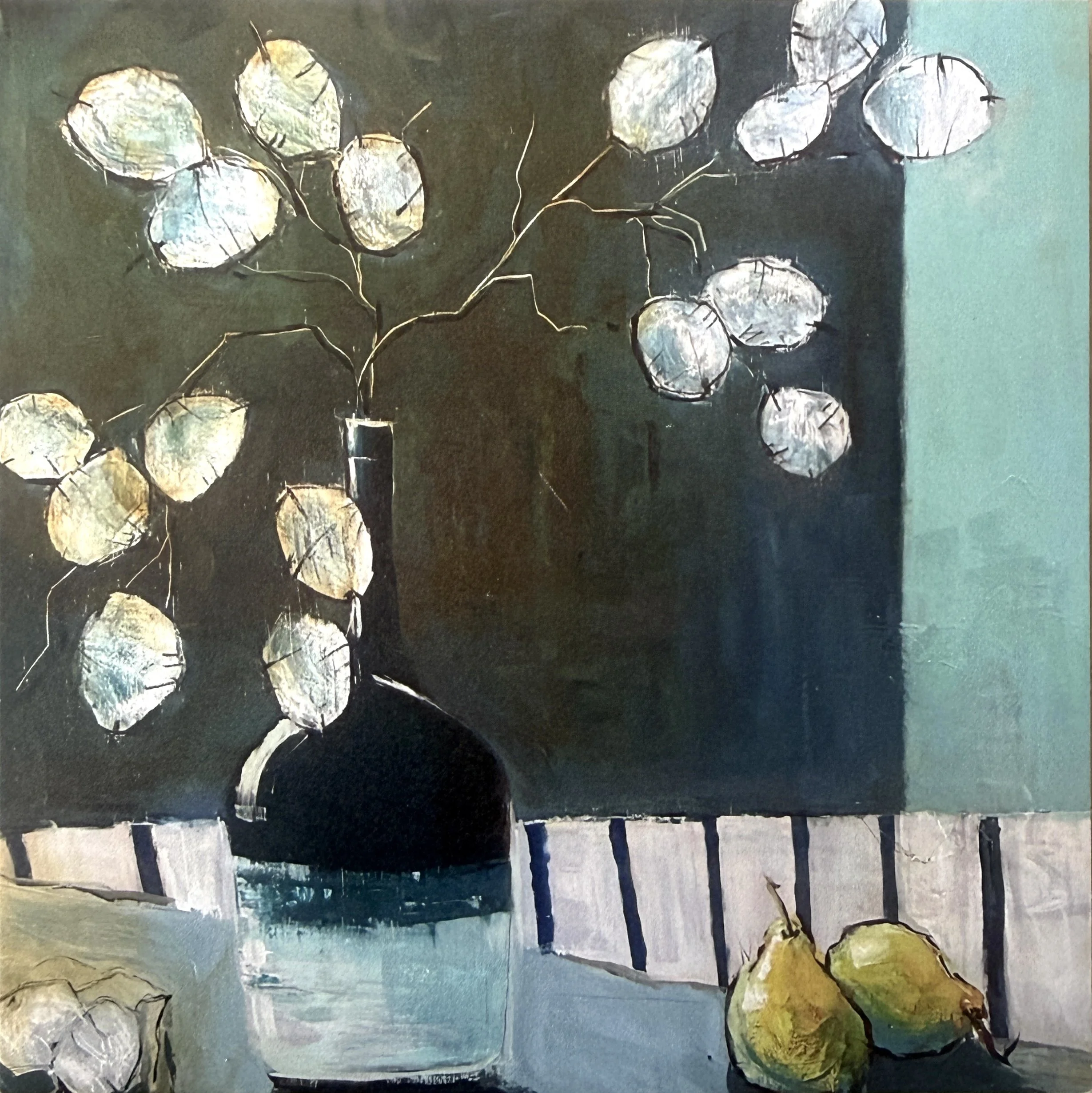 'Honesty and Pears' art card