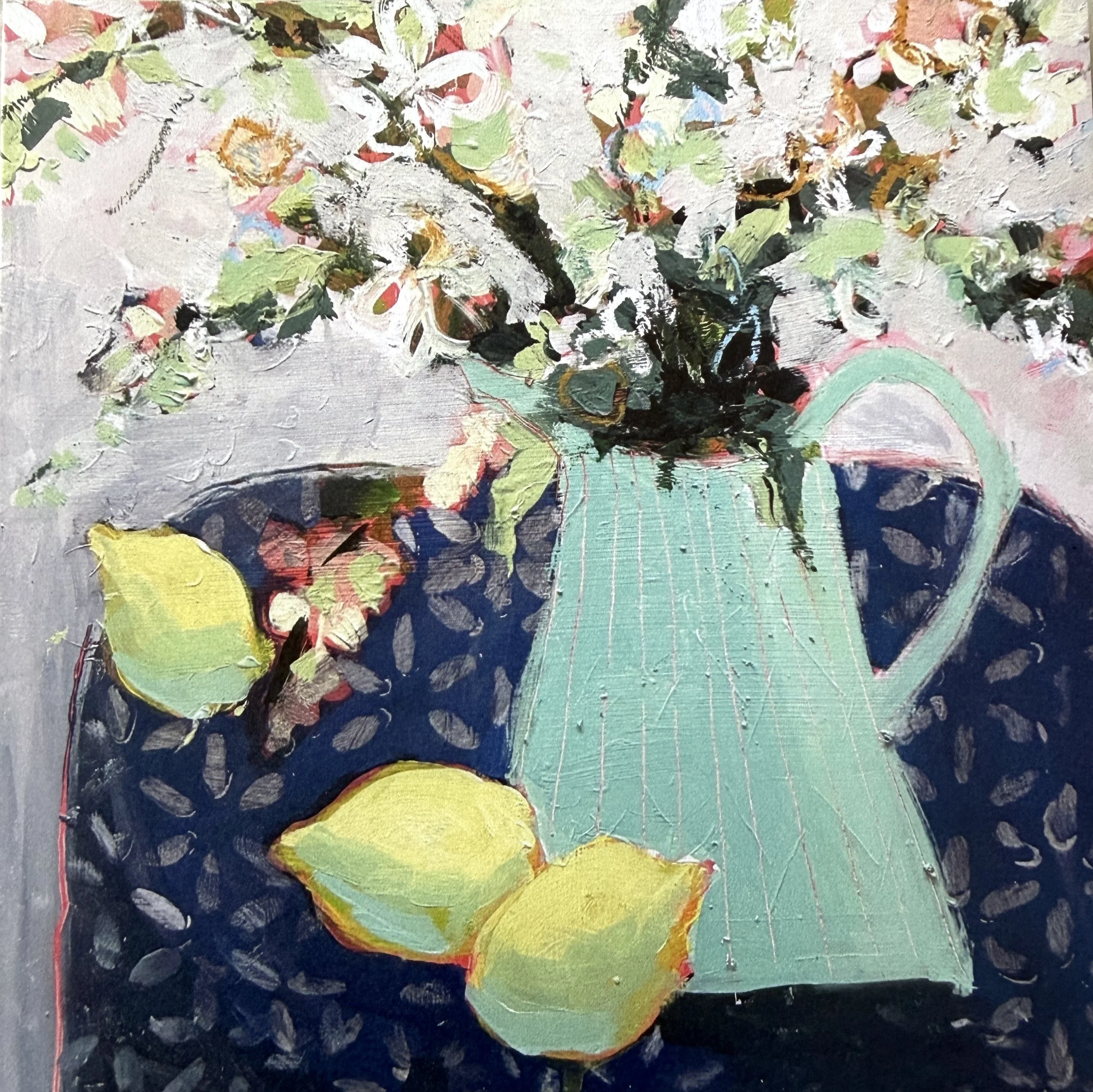 'First Blossoms' art greetings card