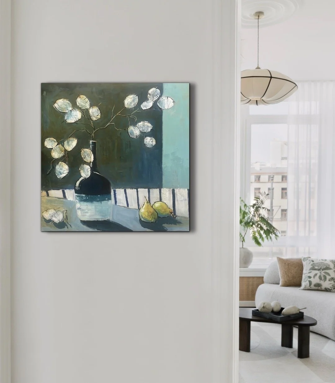 Honestyandpears-painting-in-room-setting.jpeg