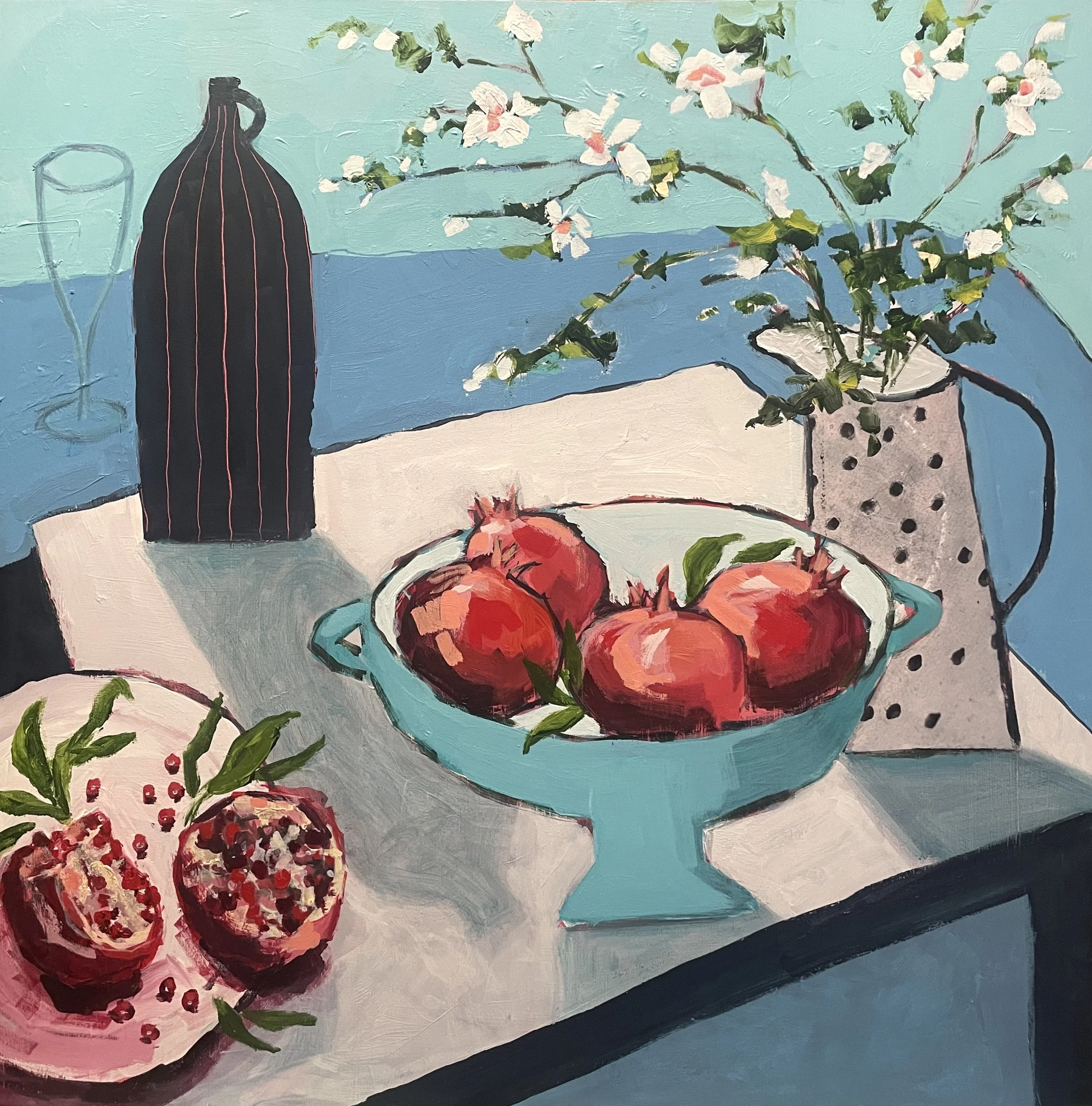 Pomegranates and Blossom