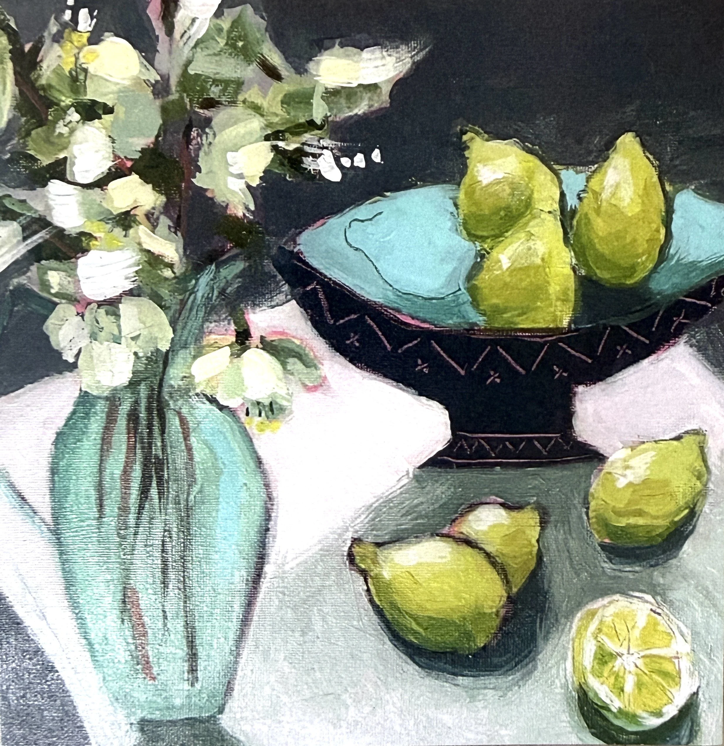 'Hellebores and Lemons' greetings card