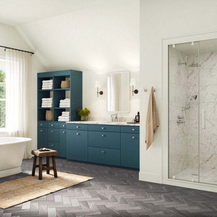 The Sloane Collection features inspiring colors and materials while still creating a relaxed and natural living space. ​​​​​​​​
​​​​​​​​
This primary bathroom could be yours today! Purchase the Sloane Collection - Link in Bio. ​​​​​​​​
.​​​​​​​​
.​​​