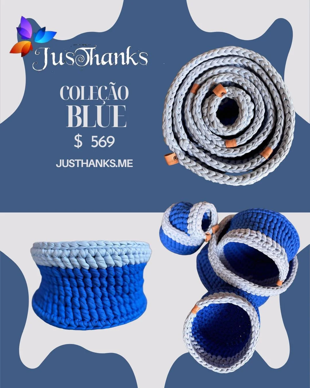 Cestas de croch&ecirc;, com sua est&eacute;tica artesanal e cores vibrantes , encaixam-se perfeitamente no cotidiano multifacetado de uma casa moderna e antenada, agregando tanto funcionalidade quanto um toque de estilo pessoal ao lar.

Estes cestos 