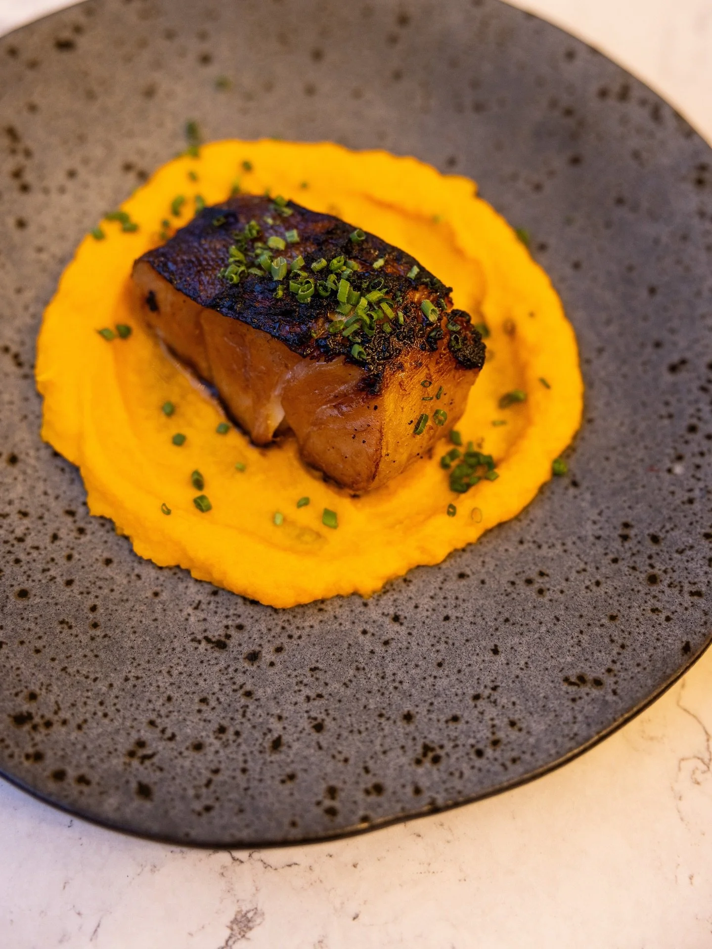 Miso-glazed cod loin with carrot pur&eacute;e 🤍
Clean flavours upstairs at Vault Penistone &mdash; and when the night calls, slip downstairs to our speakeasy underground bar. 🍸✨
