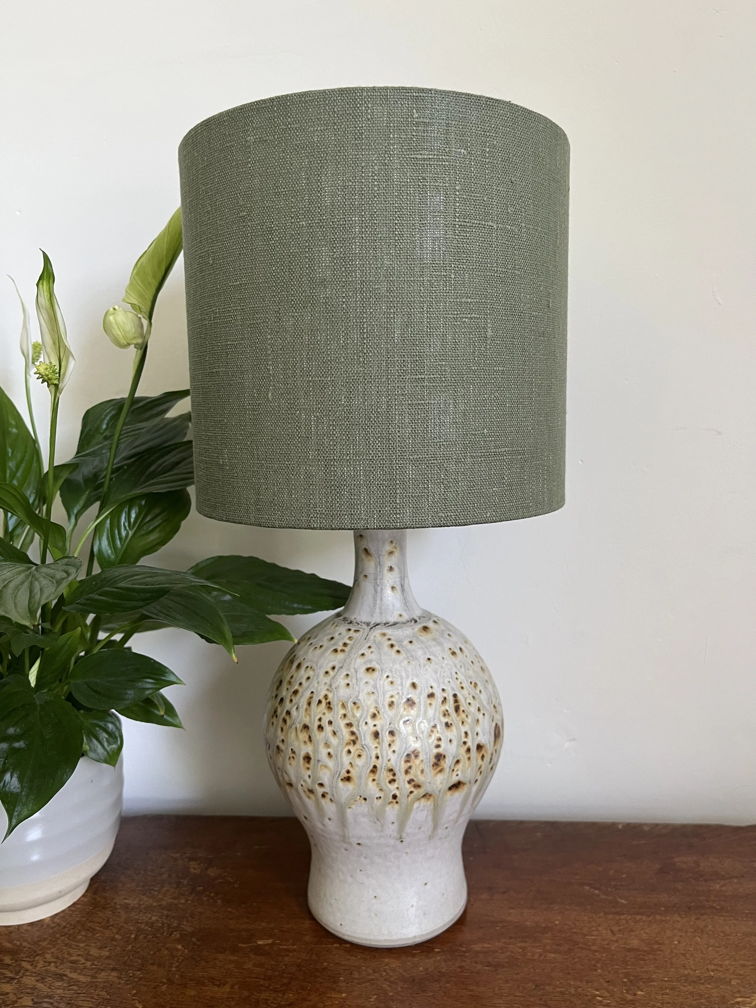 Dark Green Linen Lampshade