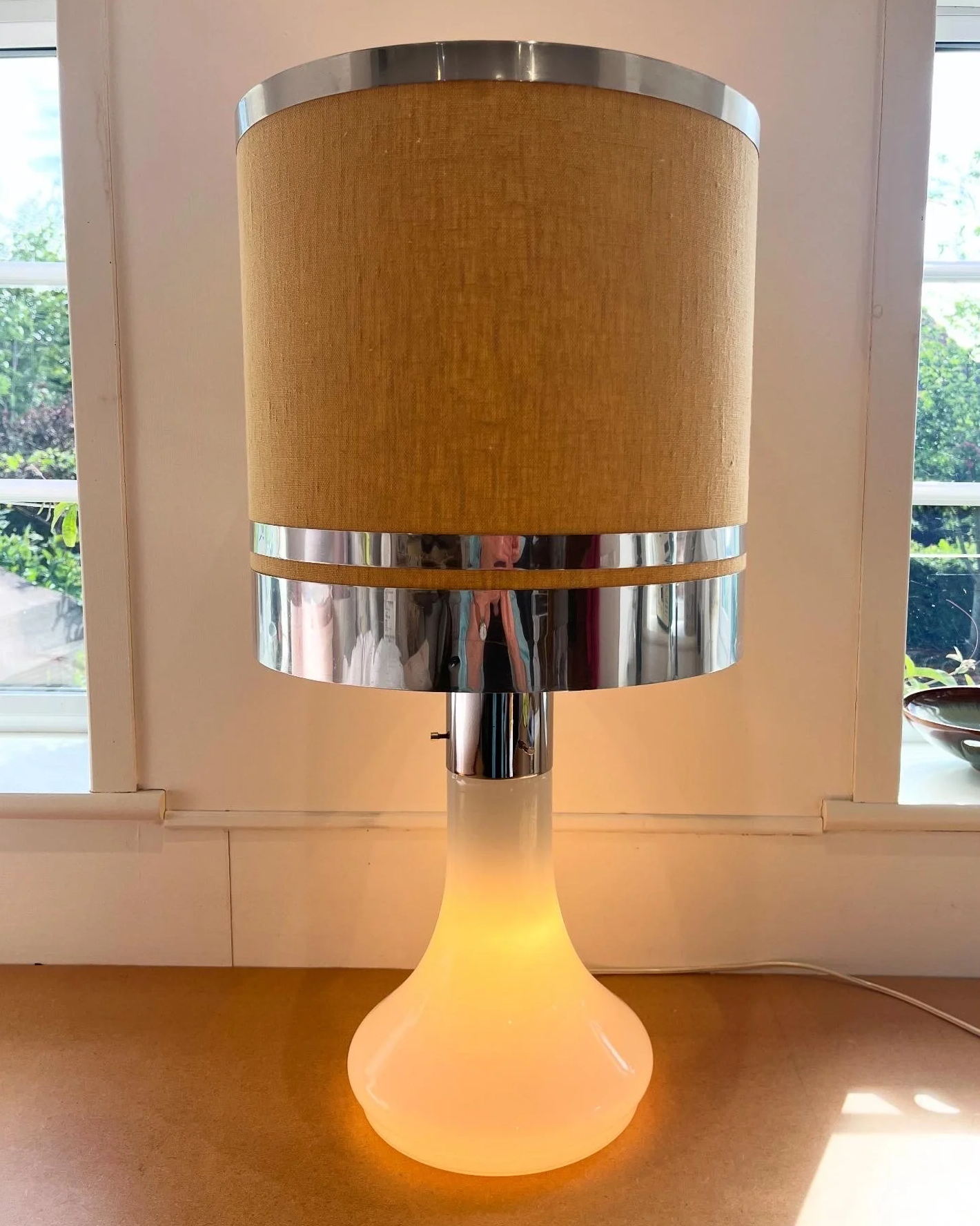 Vintage 80's lampshade remake for Italian designer lamp.