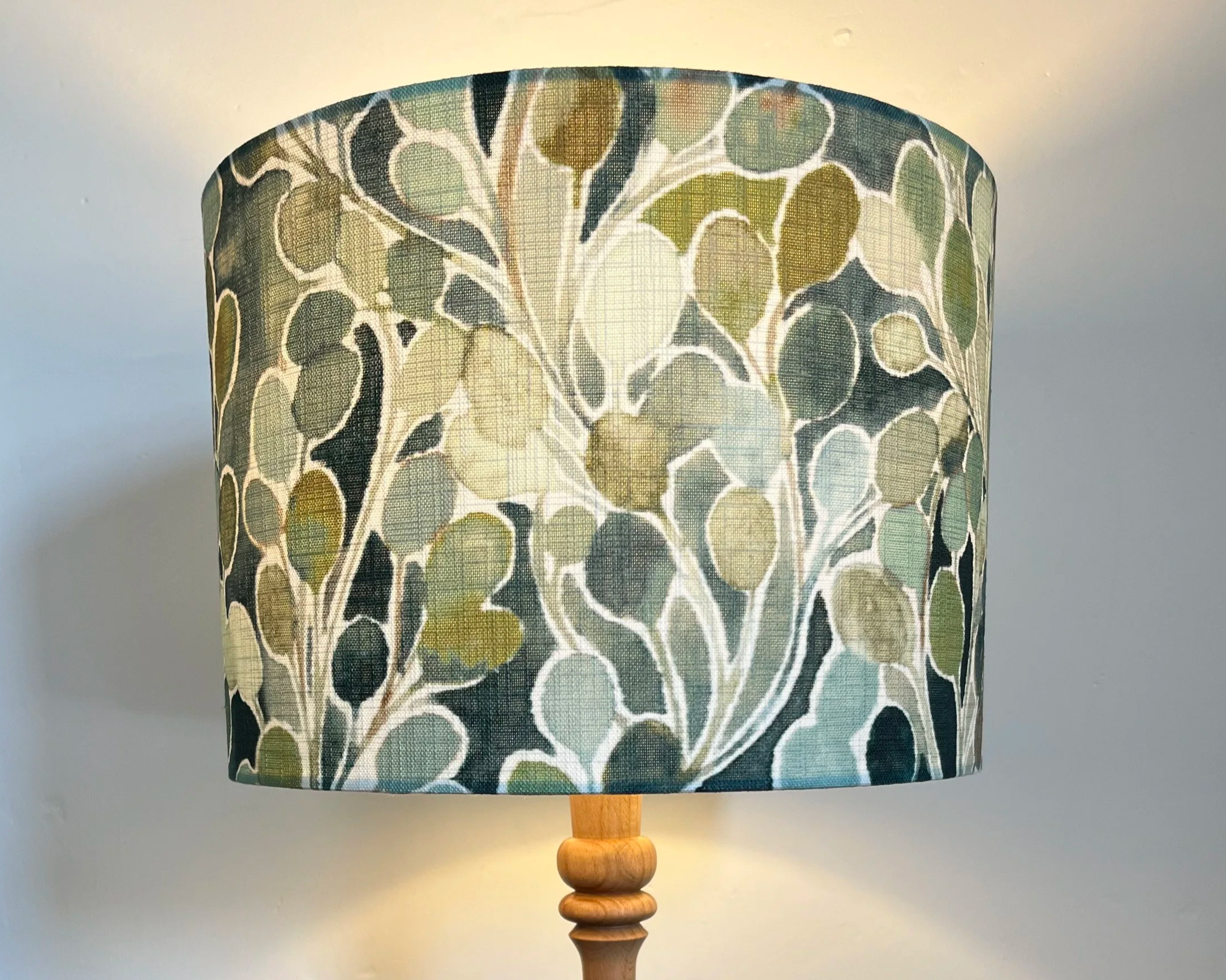 Mardi Gras Jade Leaves Lampshade