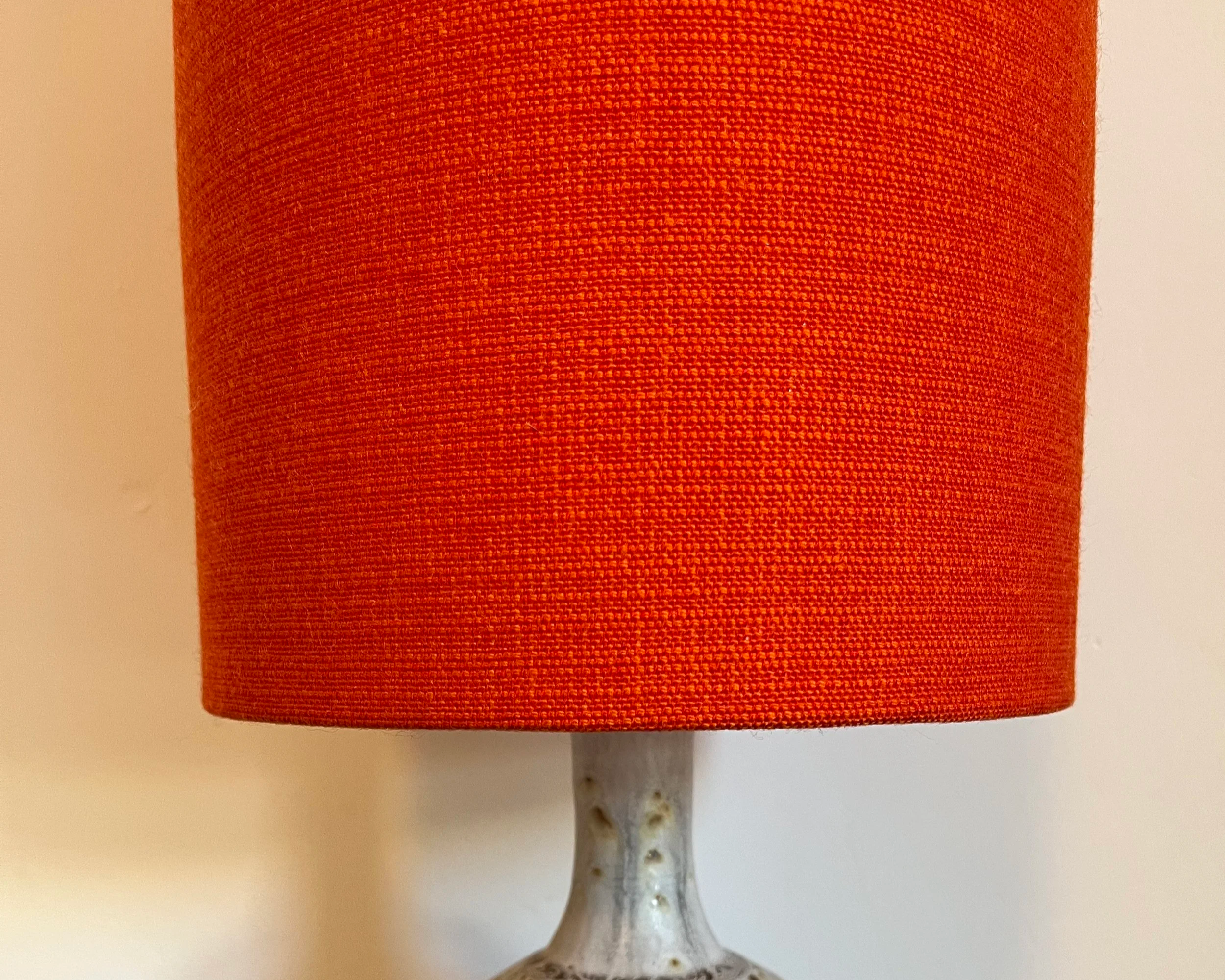 Vintage Fabric Orange Lamp Shade