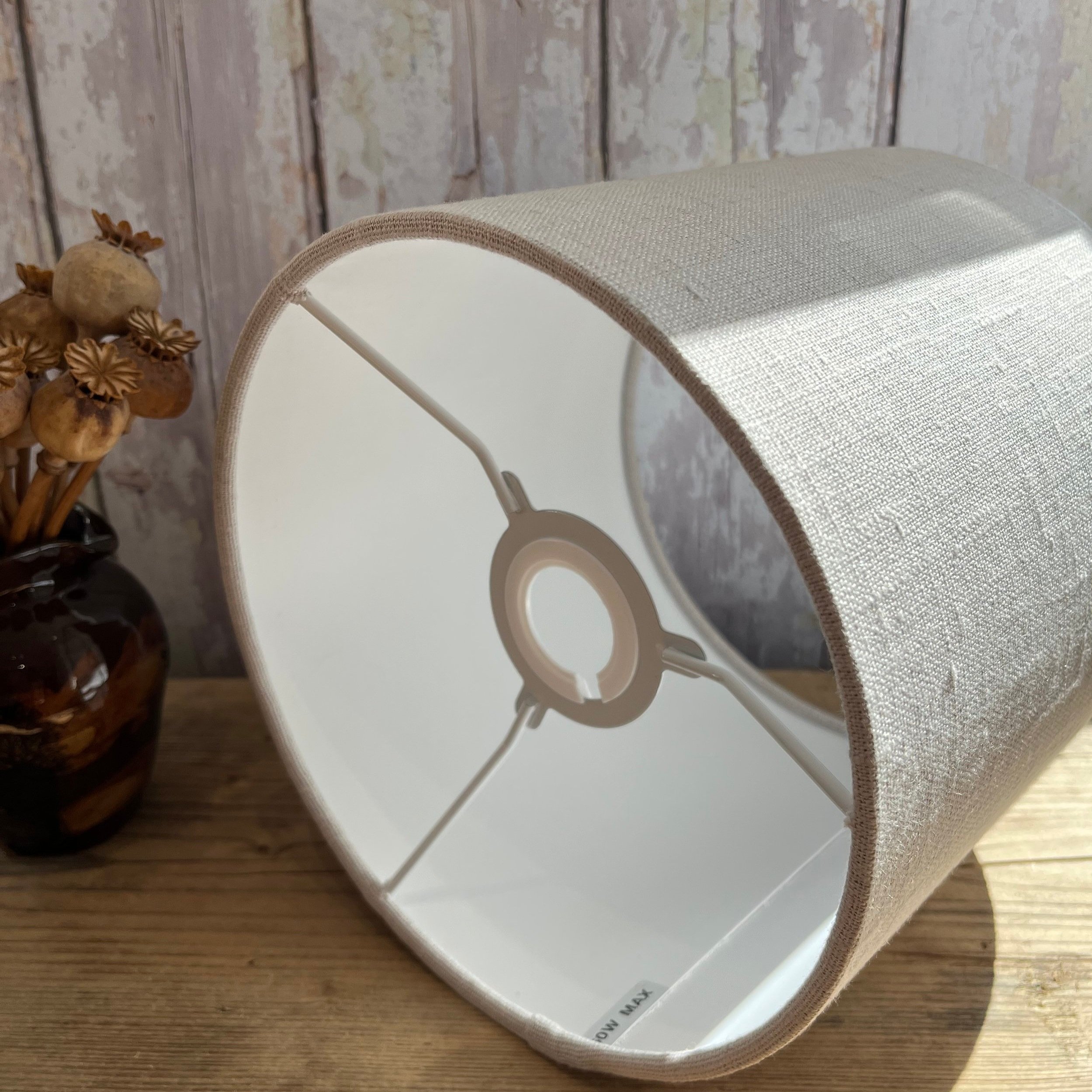 UK to EU fitting on linen lampshade