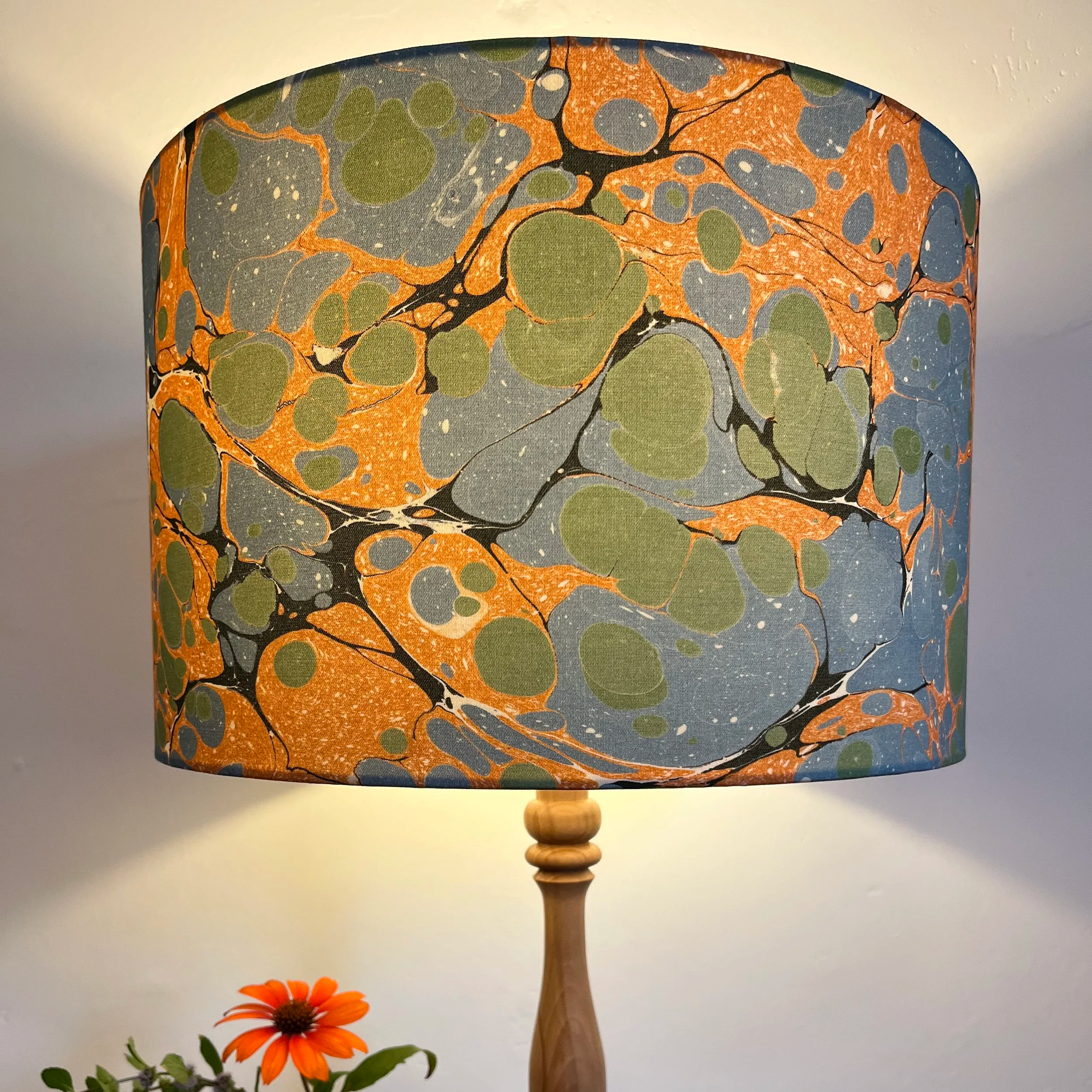 Blue Marbled Lampshade