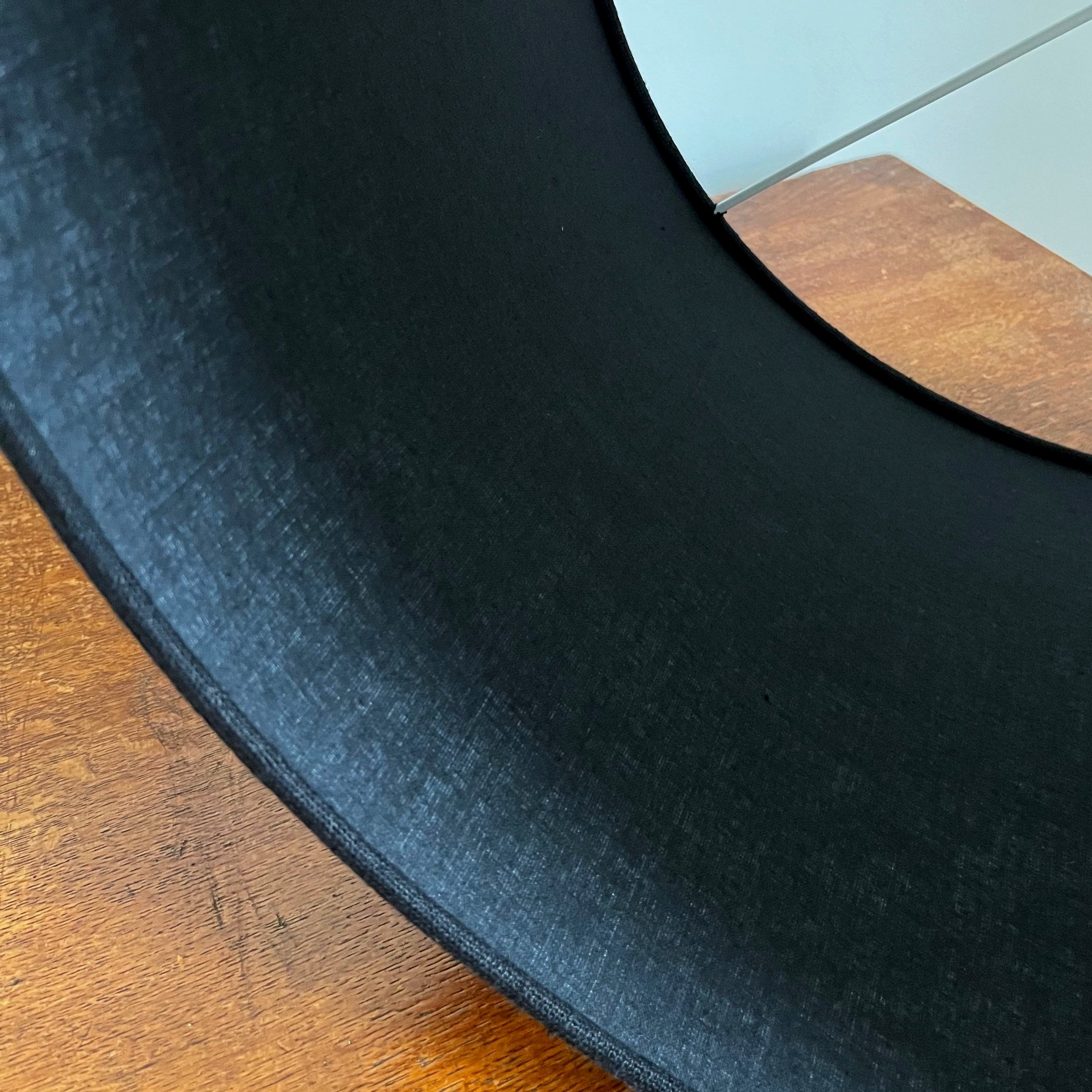Black lined drum lampshade