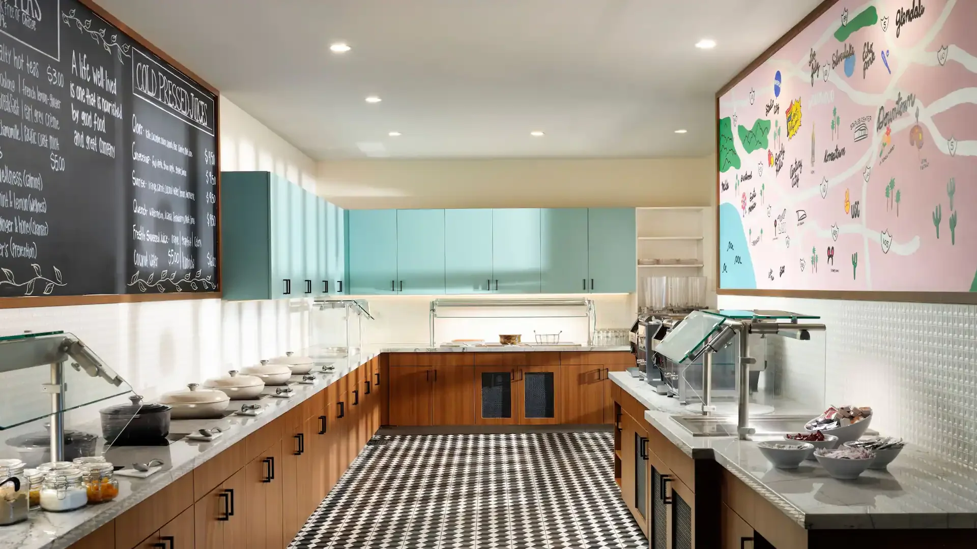 A photo of the breakfast bar at The Hyatt Place Hyatt House Hotel near the LAX Airport in Los Angeles, CA.