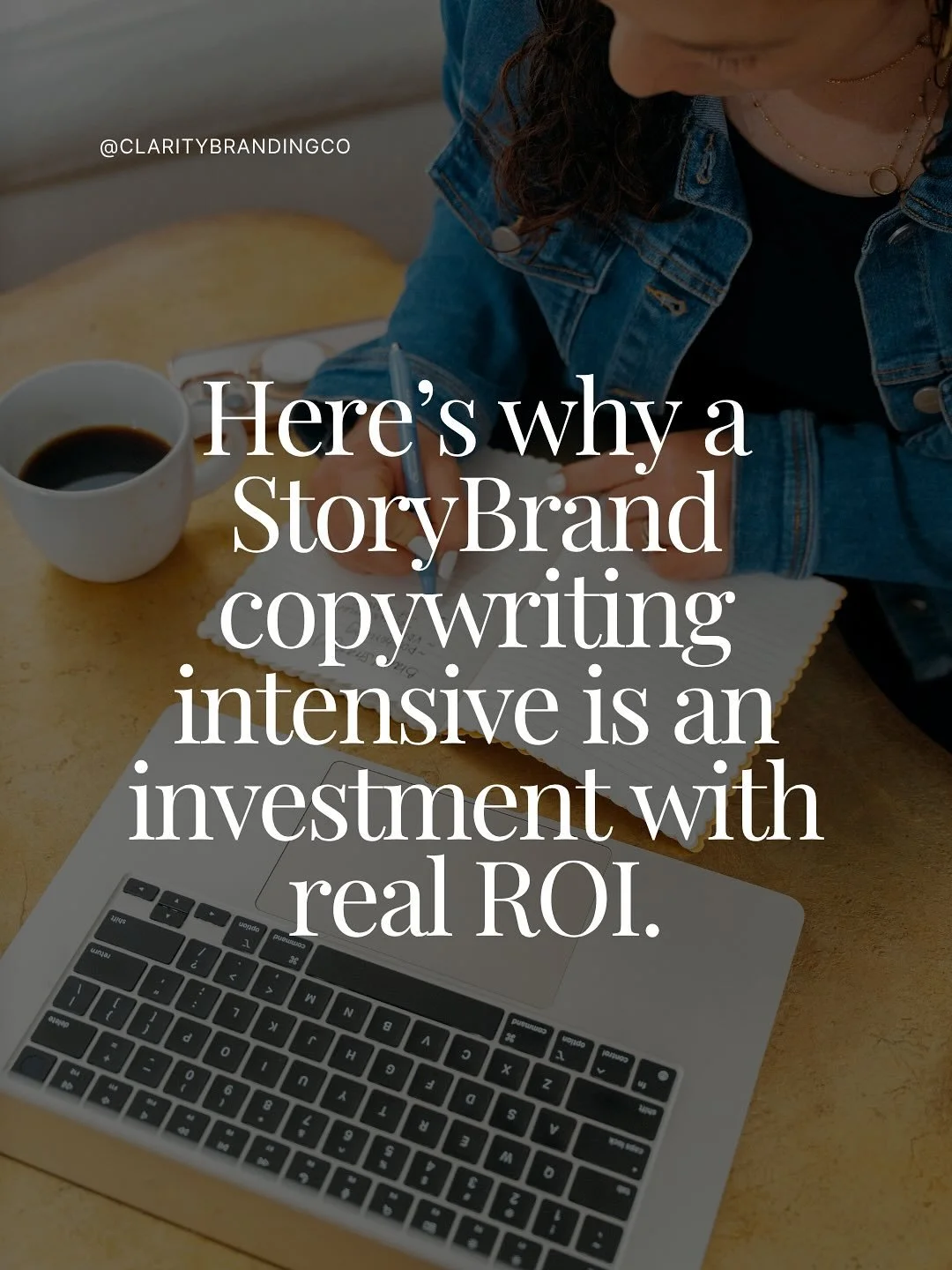 I&rsquo;m not saying a StoryBrand copywriting intensive will solve all your marketing problems, but we should probably check.

#storybrand #beclearbekind #websitecopy #smallbusinessmarketing