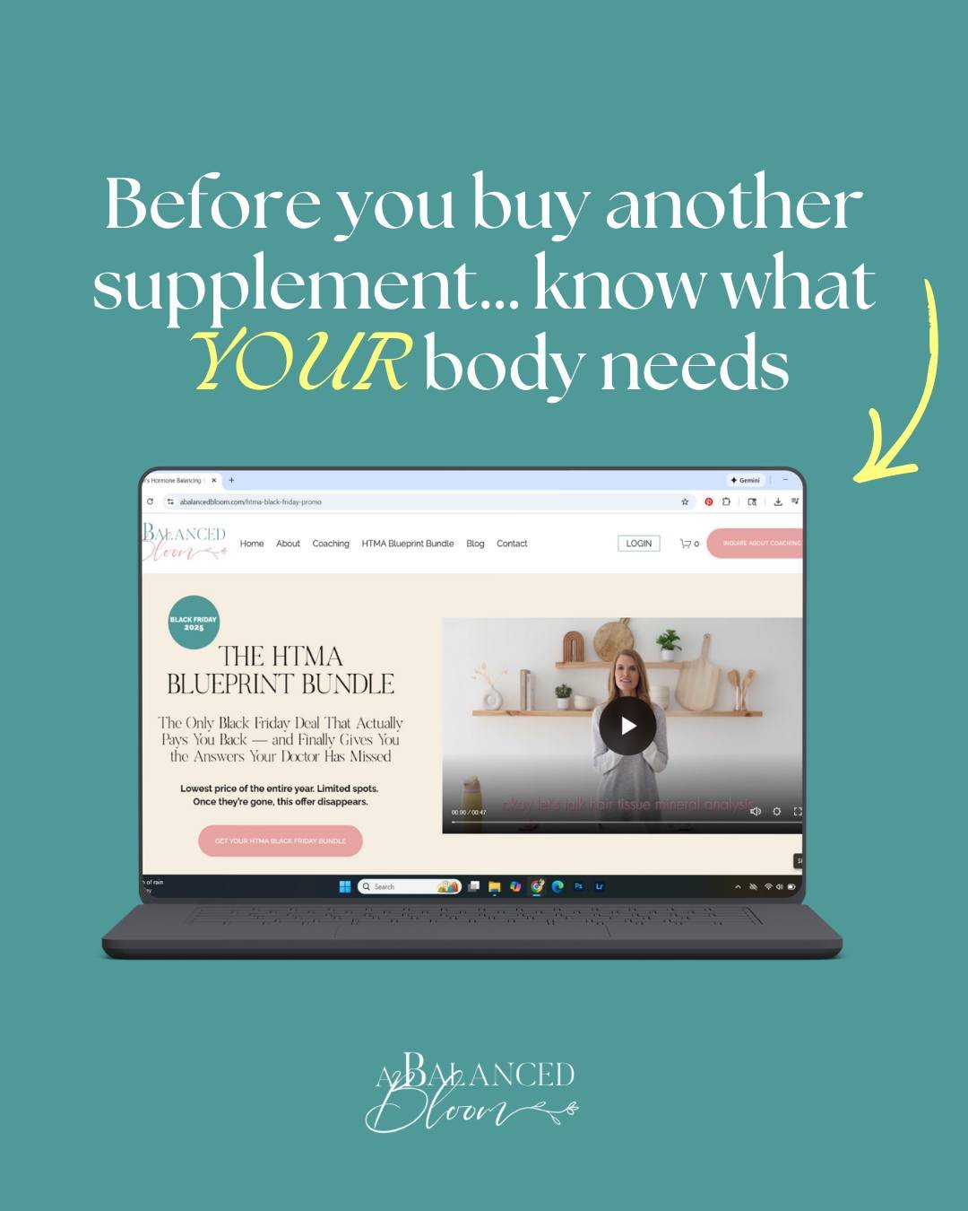 Before you buy all the wellness things this December&hellip;
Make sure you&rsquo;re actually giving your body what it needs.

The HTMA Holiday Bundle gives you:
✨ A full hair tissue mineral analysis
✨ A personalized review from me
✨ A roadmap for you