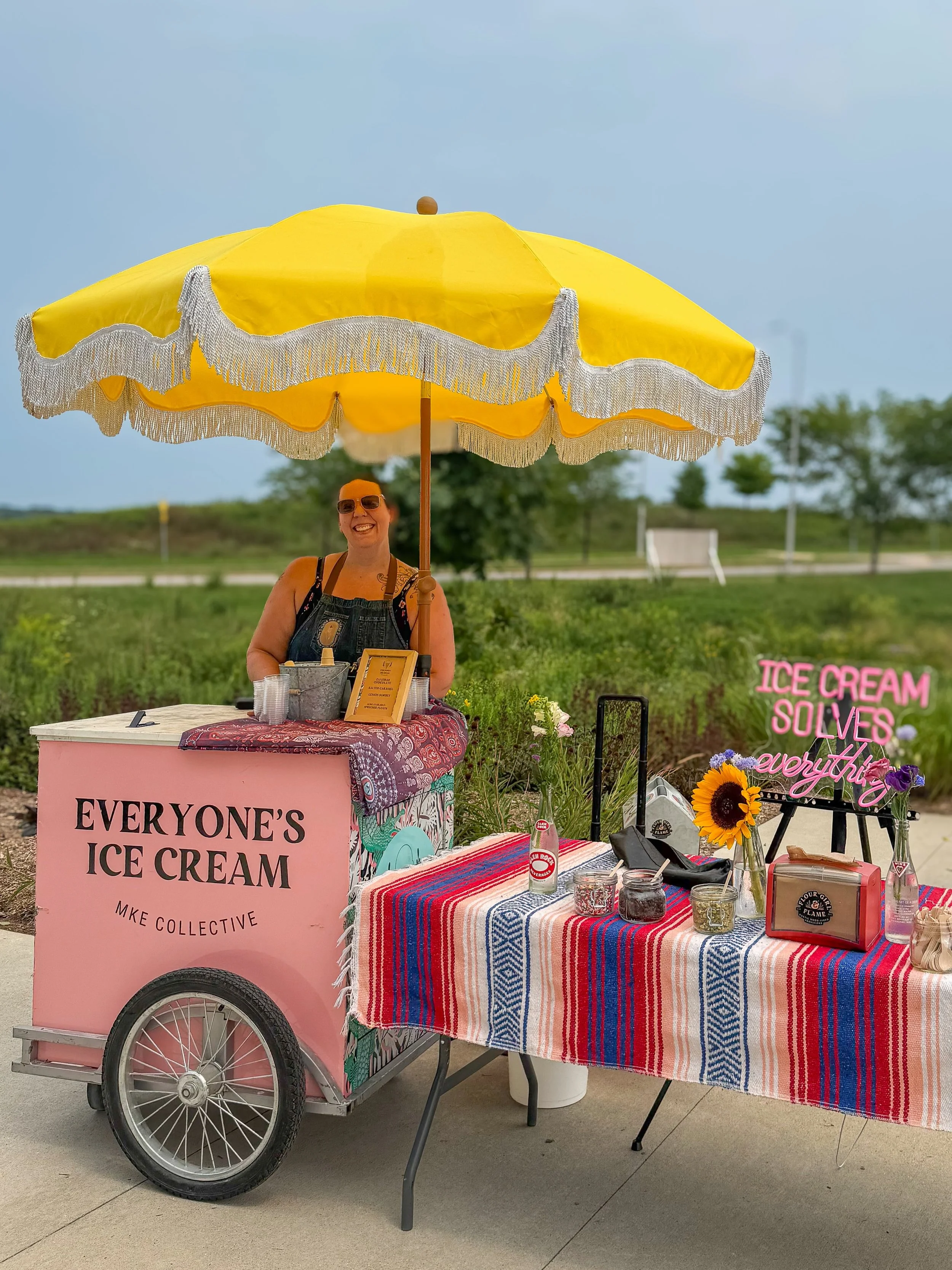 Everyone&rsquo;s Ice Cream has been out in the wild scooping, making new friends, eating our own inventory &amp; continuing our lifelong commitment to believing ice cream solves everything.

Today we got to give the team a nice lil ice cream break (t