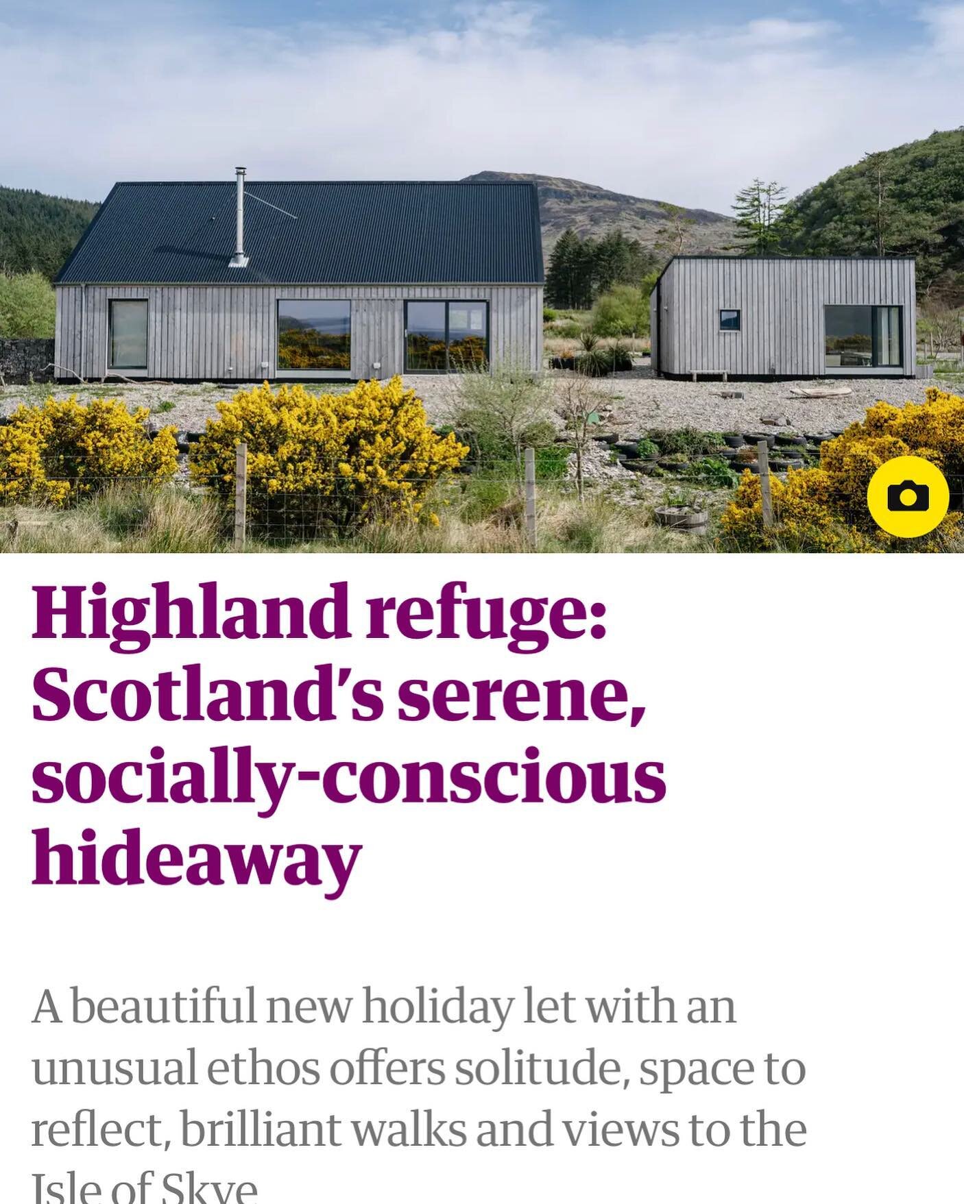 Wonderful write up in today&rsquo;s Guardian, @rhiannonbatten really capturing the ethos of what Taigh Whin is about. Please share with all friends working for the common good in Scotland. Dates are available from mid February 2024&hellip;