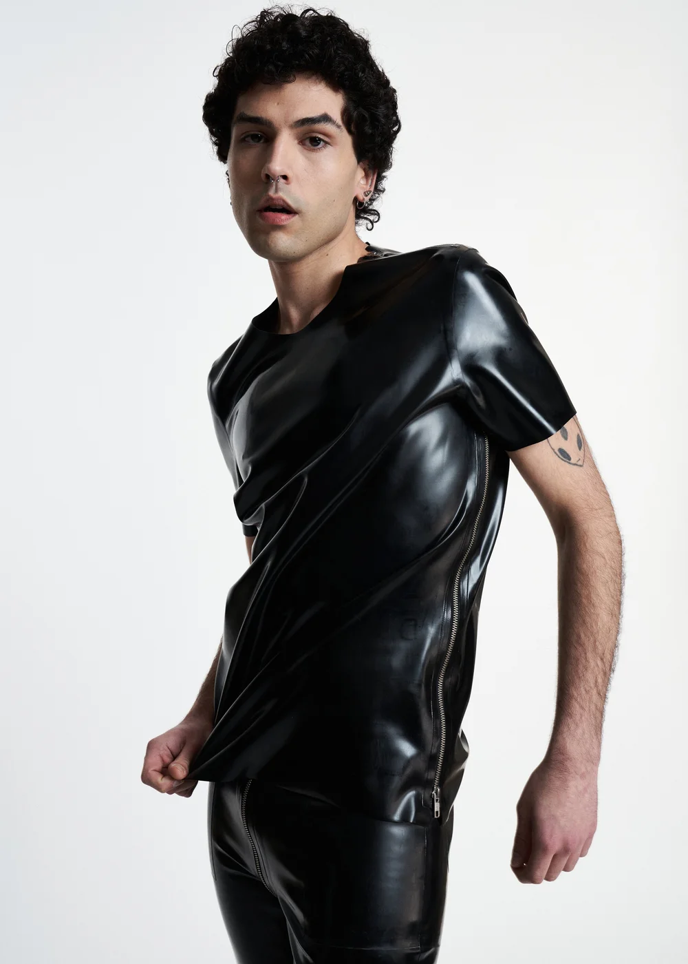 latex dress shirt Latex Classic Shirt In Black