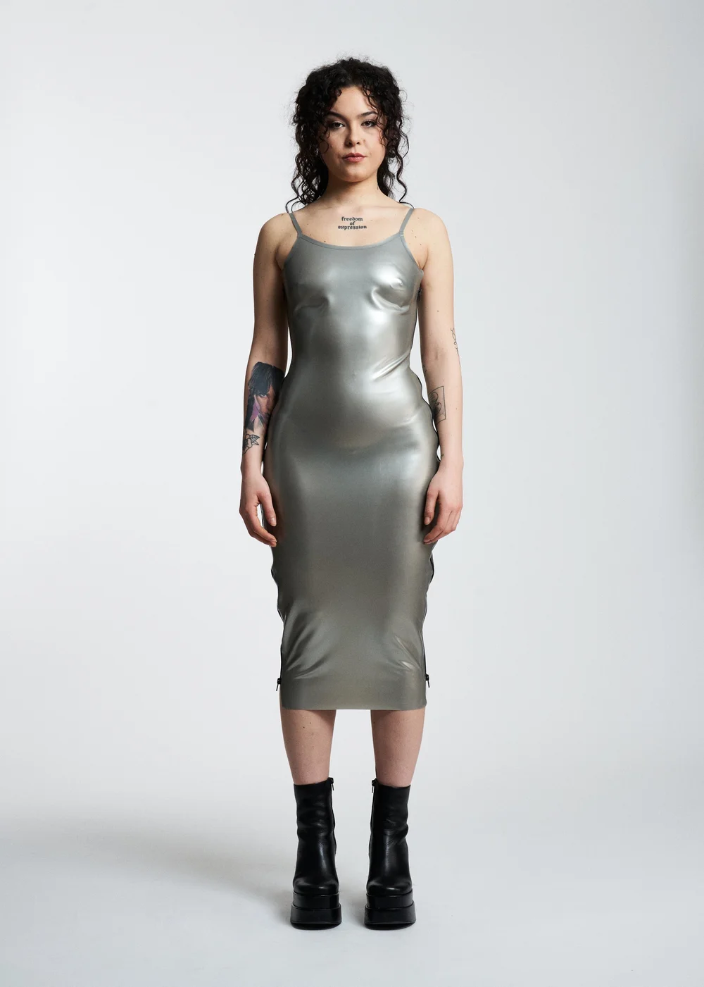 grey latex dress Starlight Latex Dress SALE  Bondinage Latex