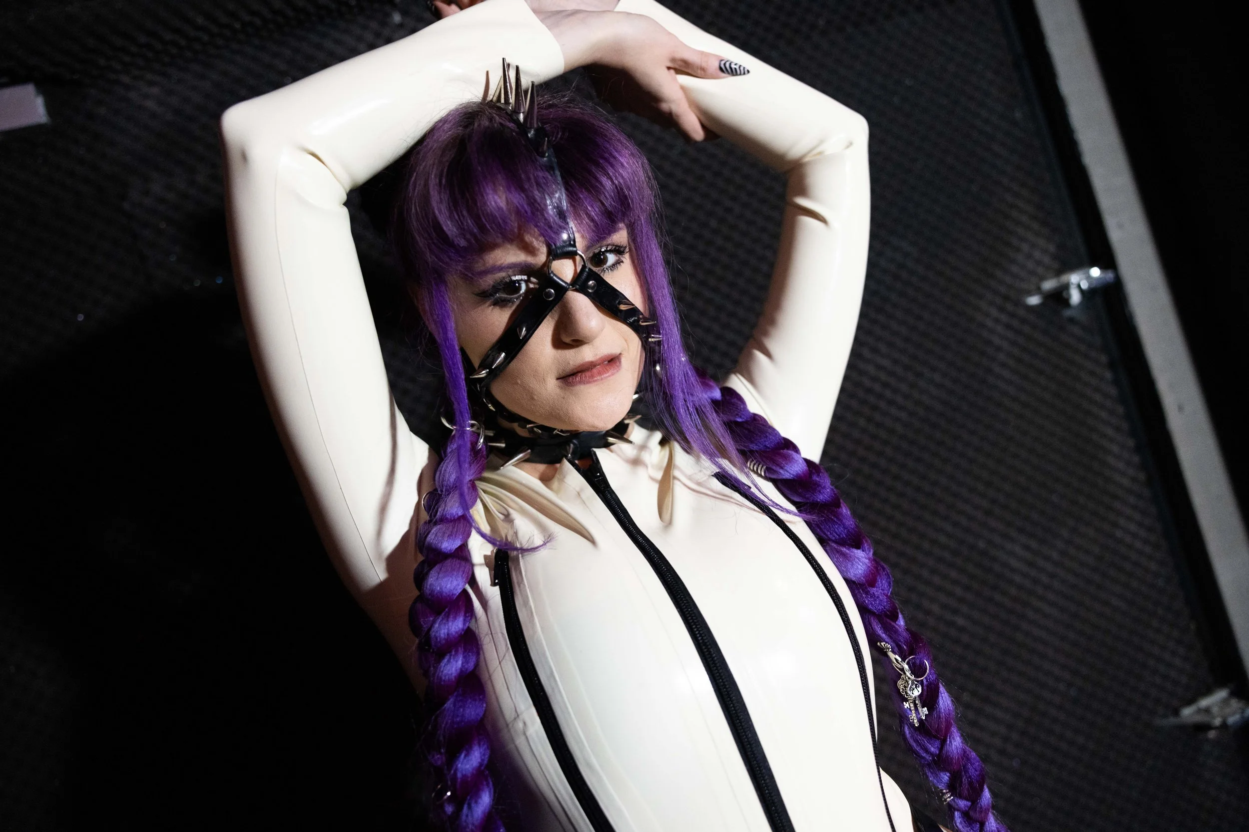 The Mohawk Latex Head Harness