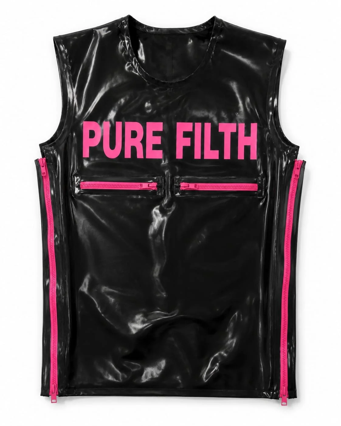 The Naughty Boy Sleeveless Latex Shirt