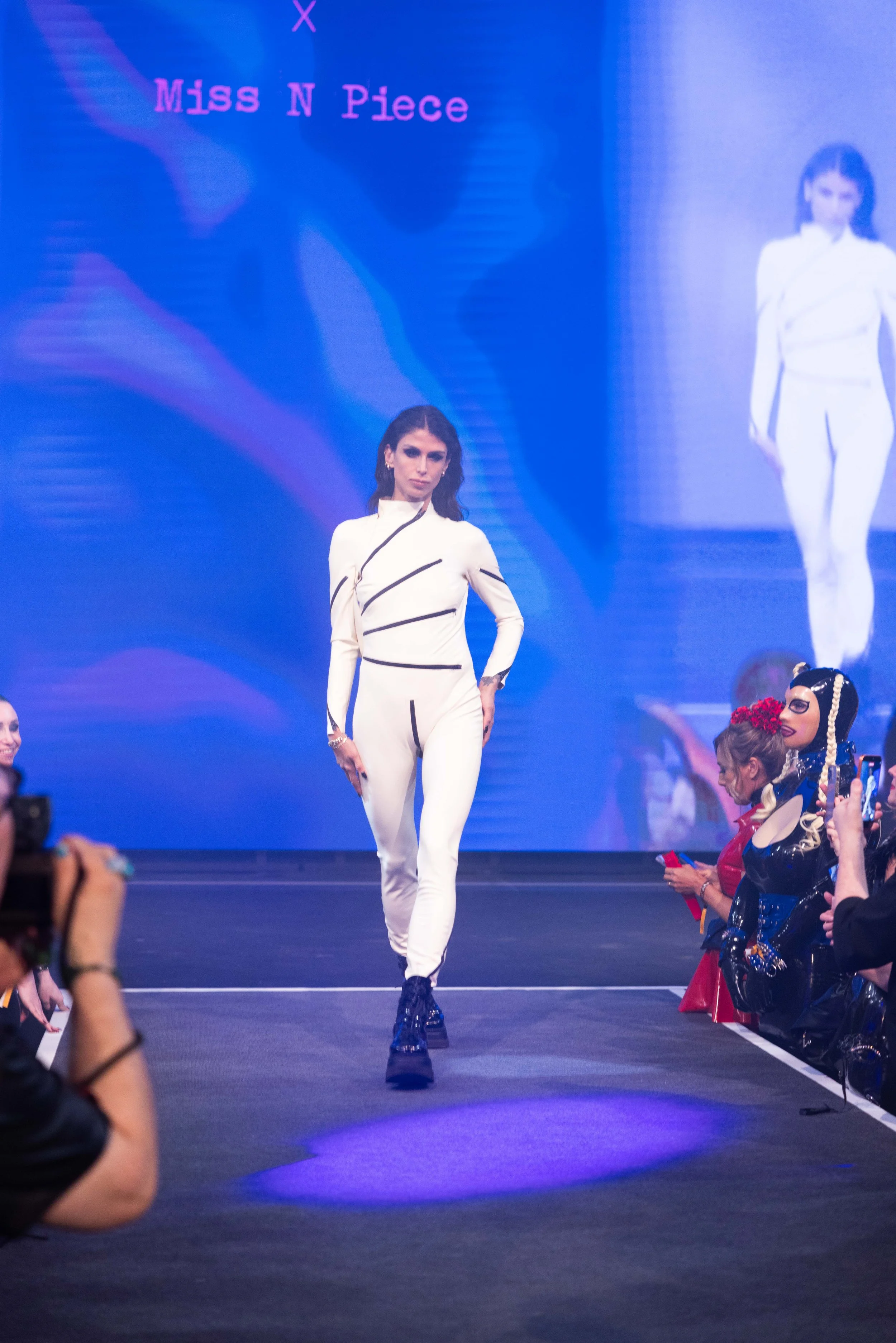 The Bromley High Collared Latex Catsuit