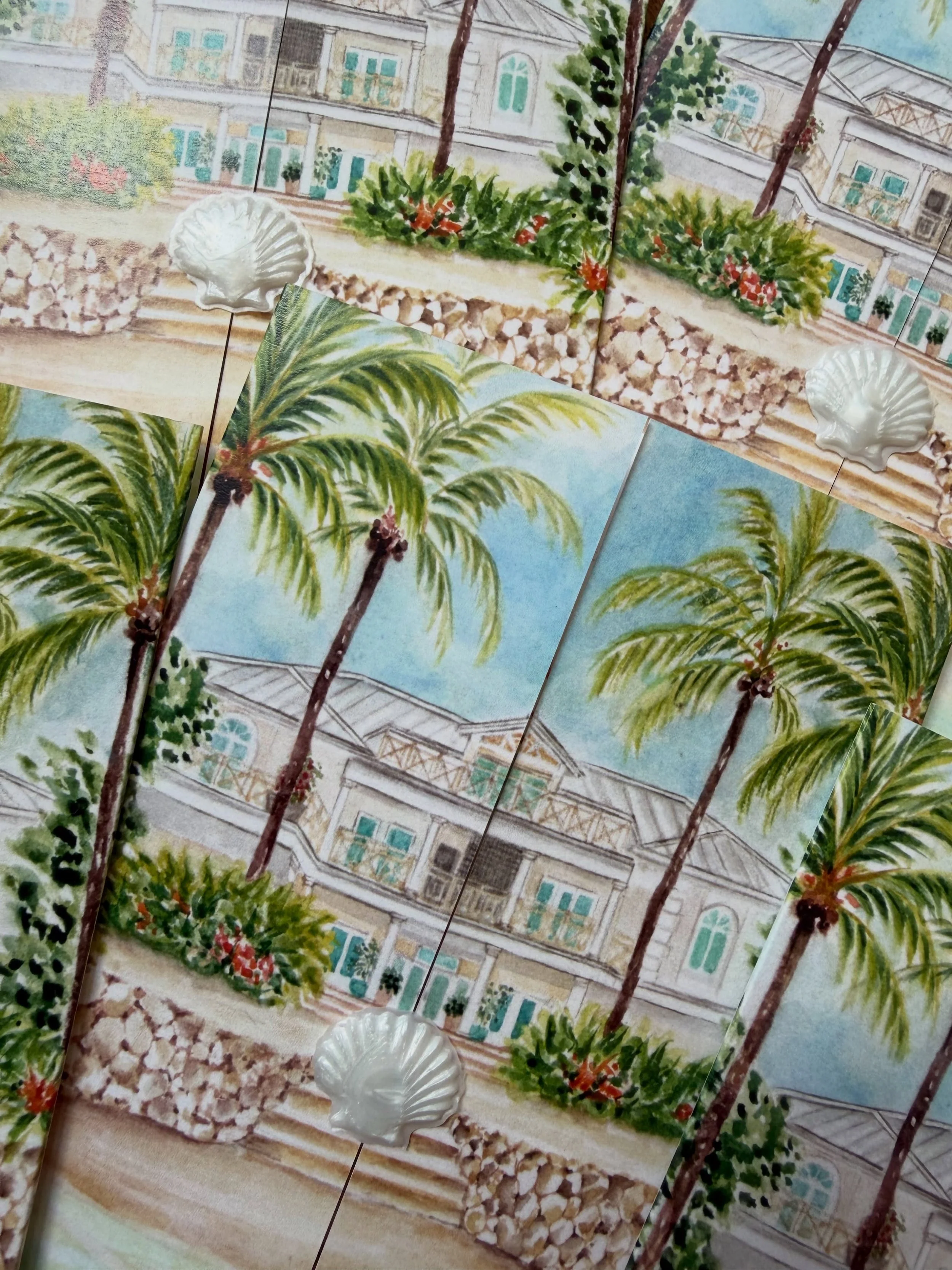 &ldquo;The White Lotus... without the scandal.&rdquo; 🌴 

It was so fun to work with M on this suite for her Grand Cayman wedding celebrations. We drew inspo from the wallpaper in the Season One theme song of &ldquo;The White Lotus&rdquo; and kept t