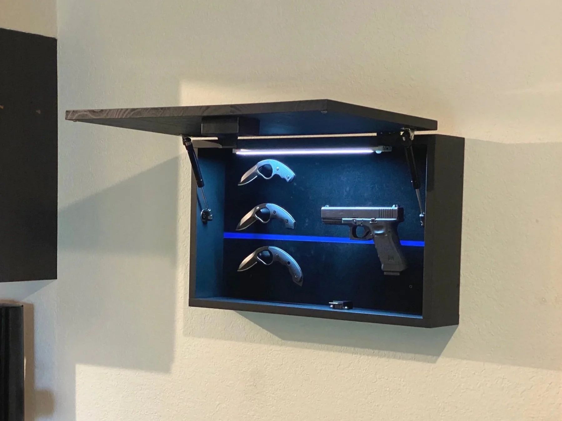 Custom Blue Line Wall Safe