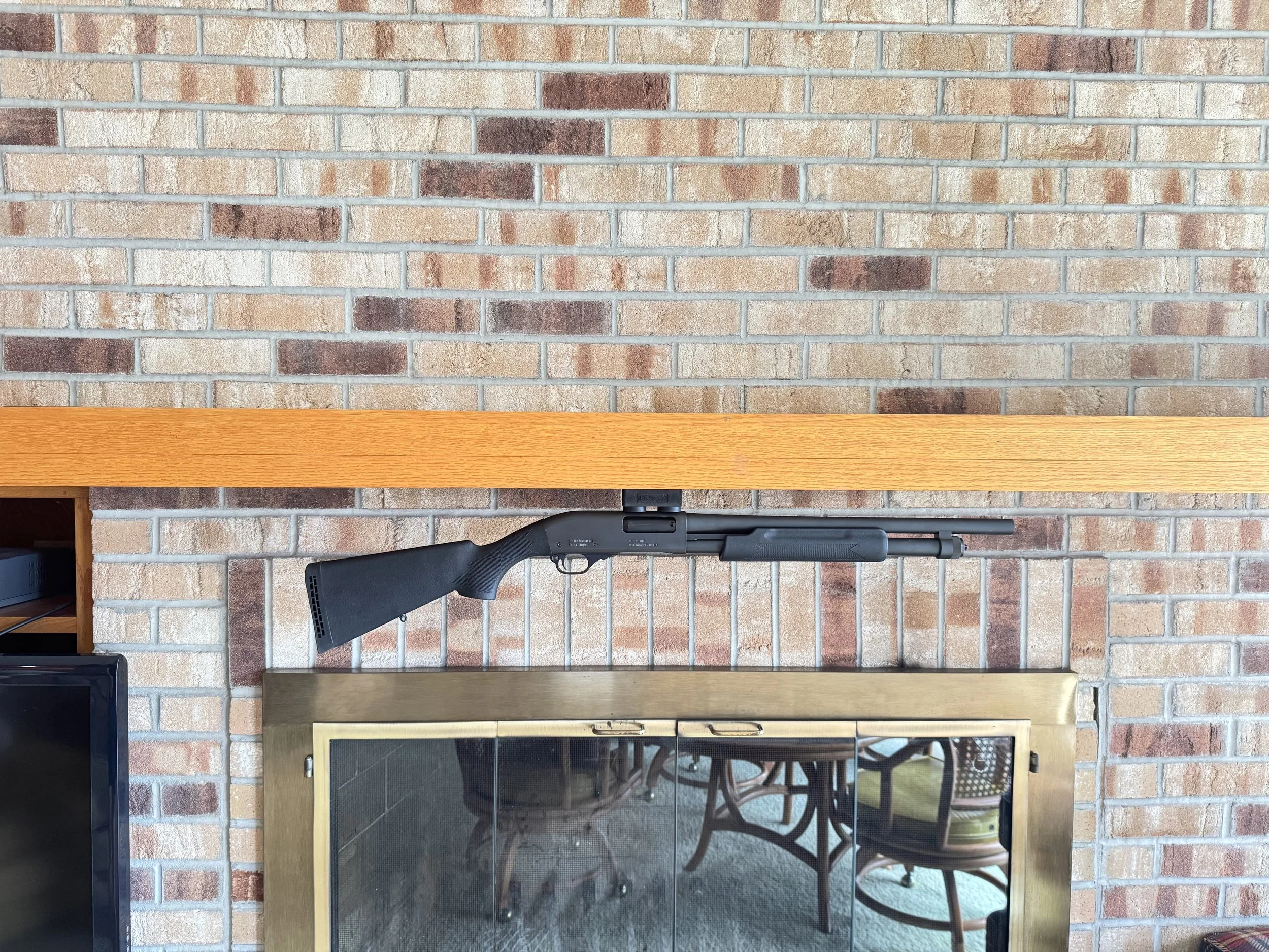 Shotgun Mount Under Mantel